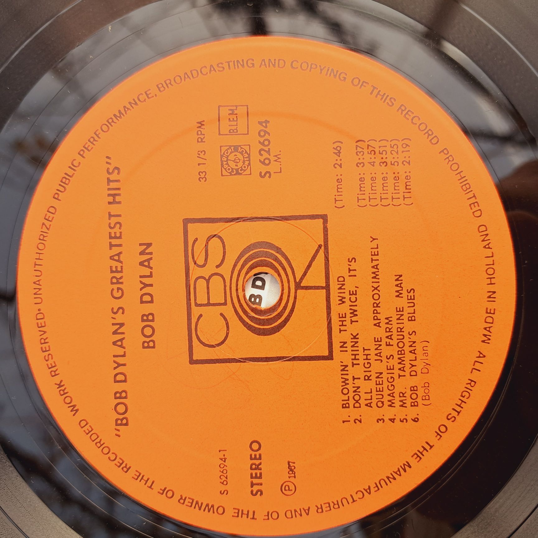 Bob Dylan – Bob Dylan's Greatest Hits Disc VINIL LP VG- (R) - imagine 3