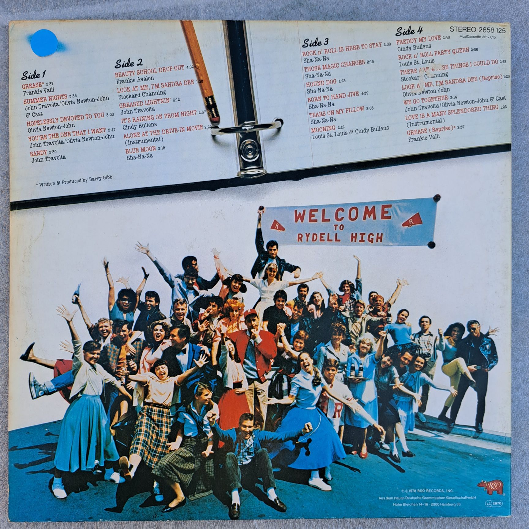 Grease (The Original Soundtrack From The Motion Picture) Disc vinil LP VG+ - imagine 3
