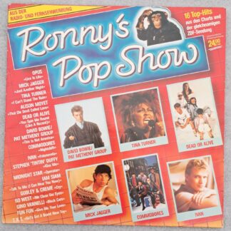 Ronny's Pop Show - 16 Tophits  Disc vinil  VG+ Tina Turner, dead or alive, Opus, Commodores, Alison Moyet...