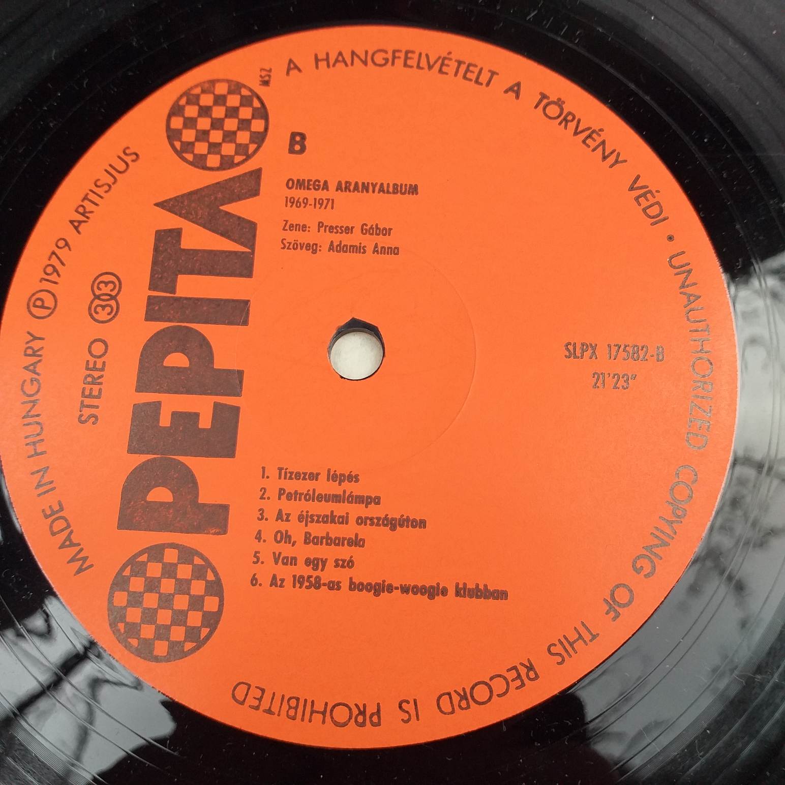 Omega – Aranyalbum 1969-1971 Disc vinil LP VG+ Hungary (R) - imagine 3