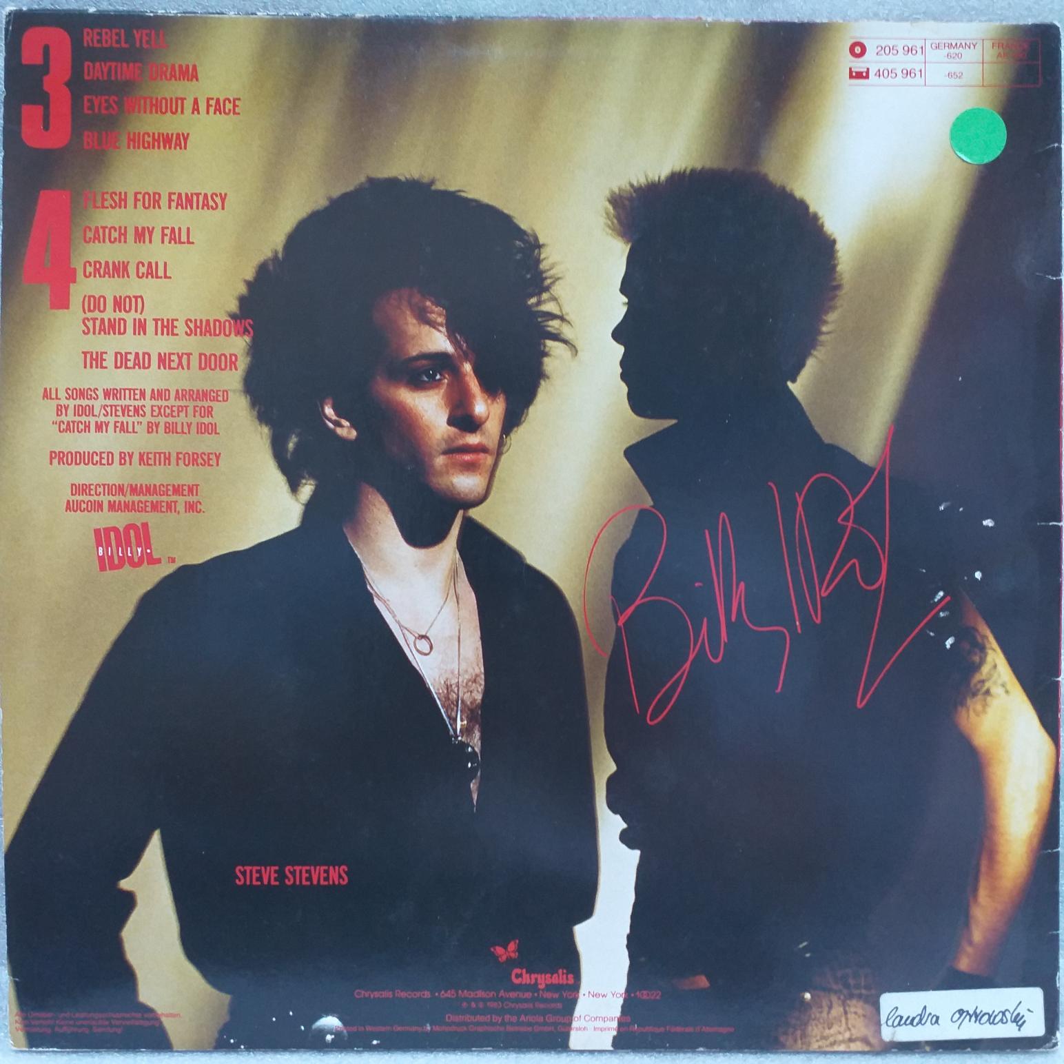 Billy Idol – Rebel Yell Disc VINIL LP VG+ - imagine 2