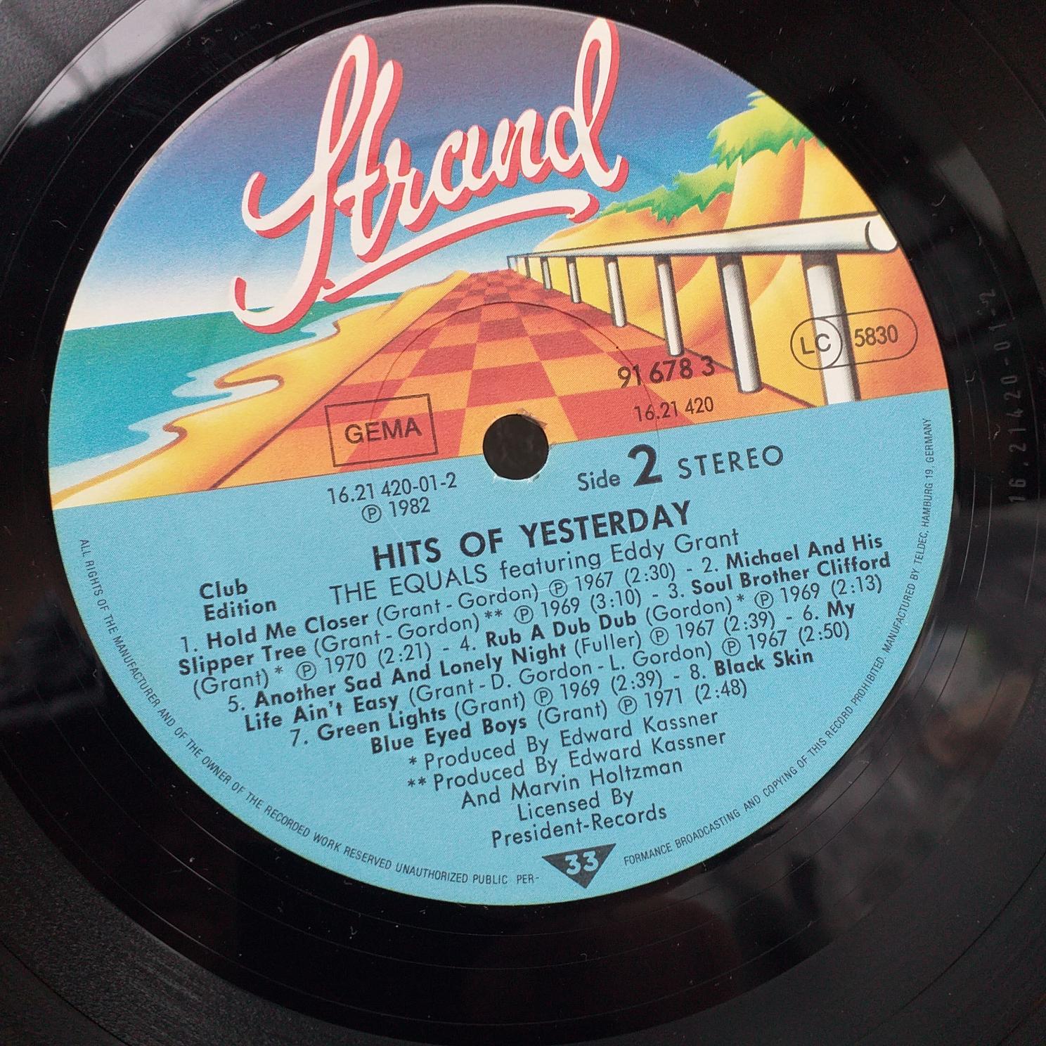 The Equals – Hits Of Yesterday Disc VINIL folosit VG - imagine 3