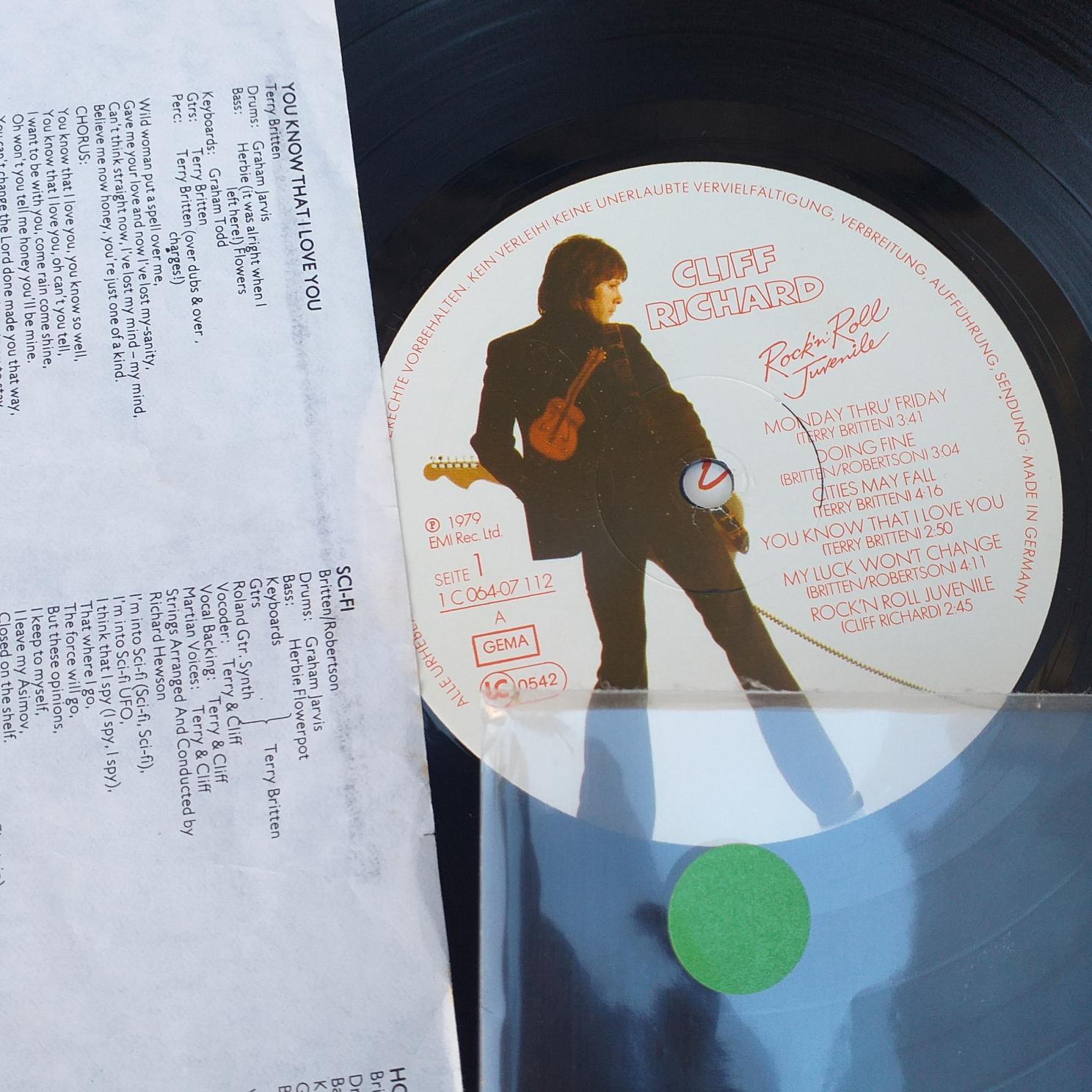 Cliff Richard – Rock 'N' Roll Juvenile Disc VINIL VG VG+ - imagine 3