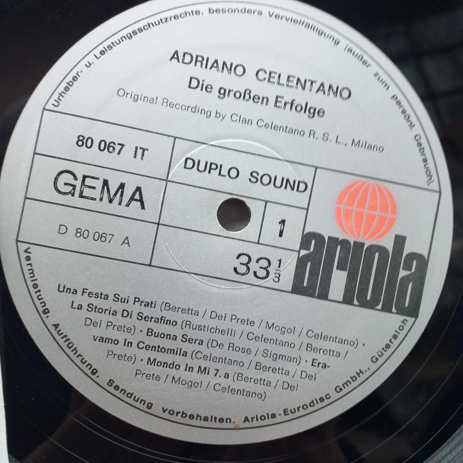 Adriano Celentano BEST Disc VINIL VG VG+ - imagine 3
