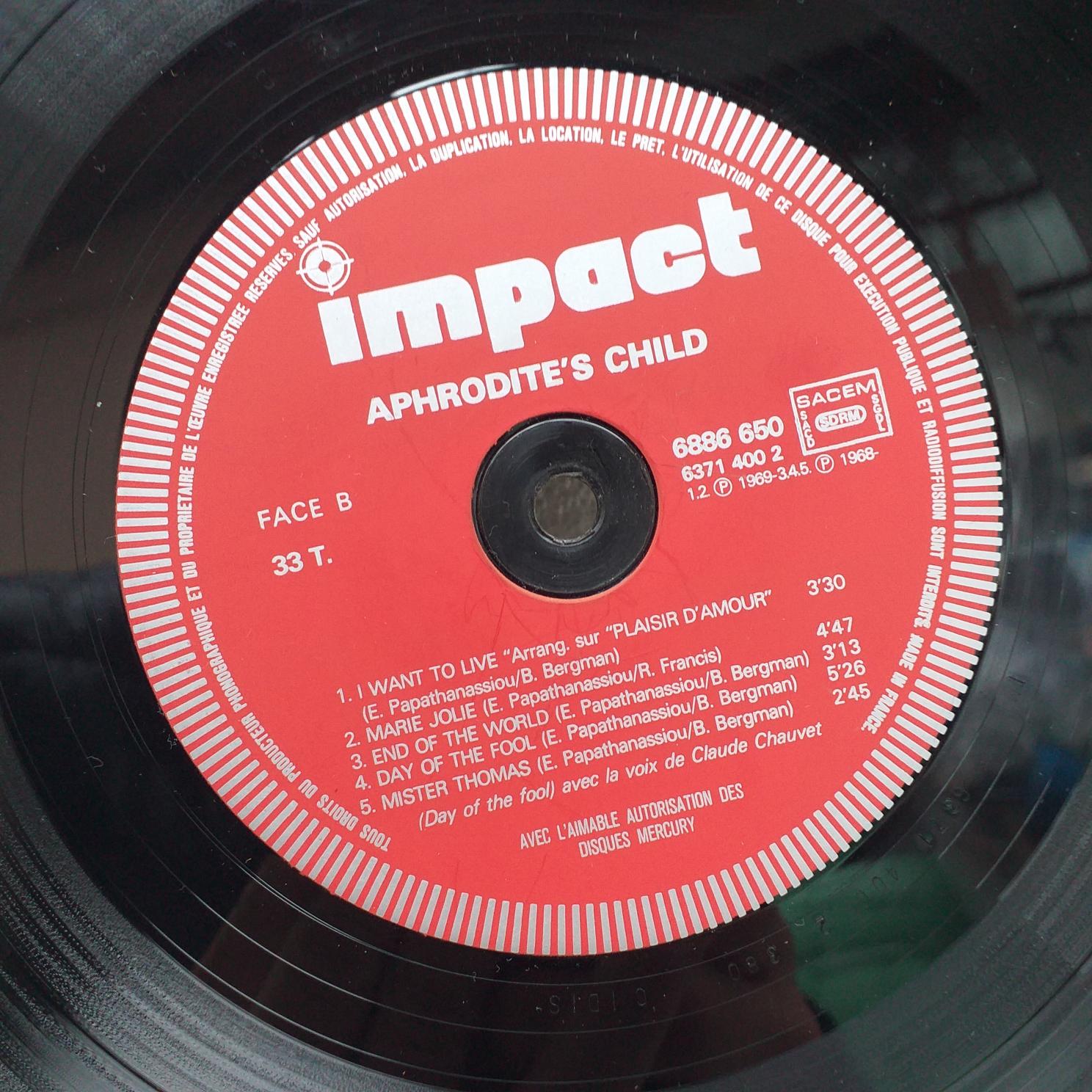 Aphrodite's Child – Aphrodite's Child Disc VINIL folosit VG VG+ - imagine 3