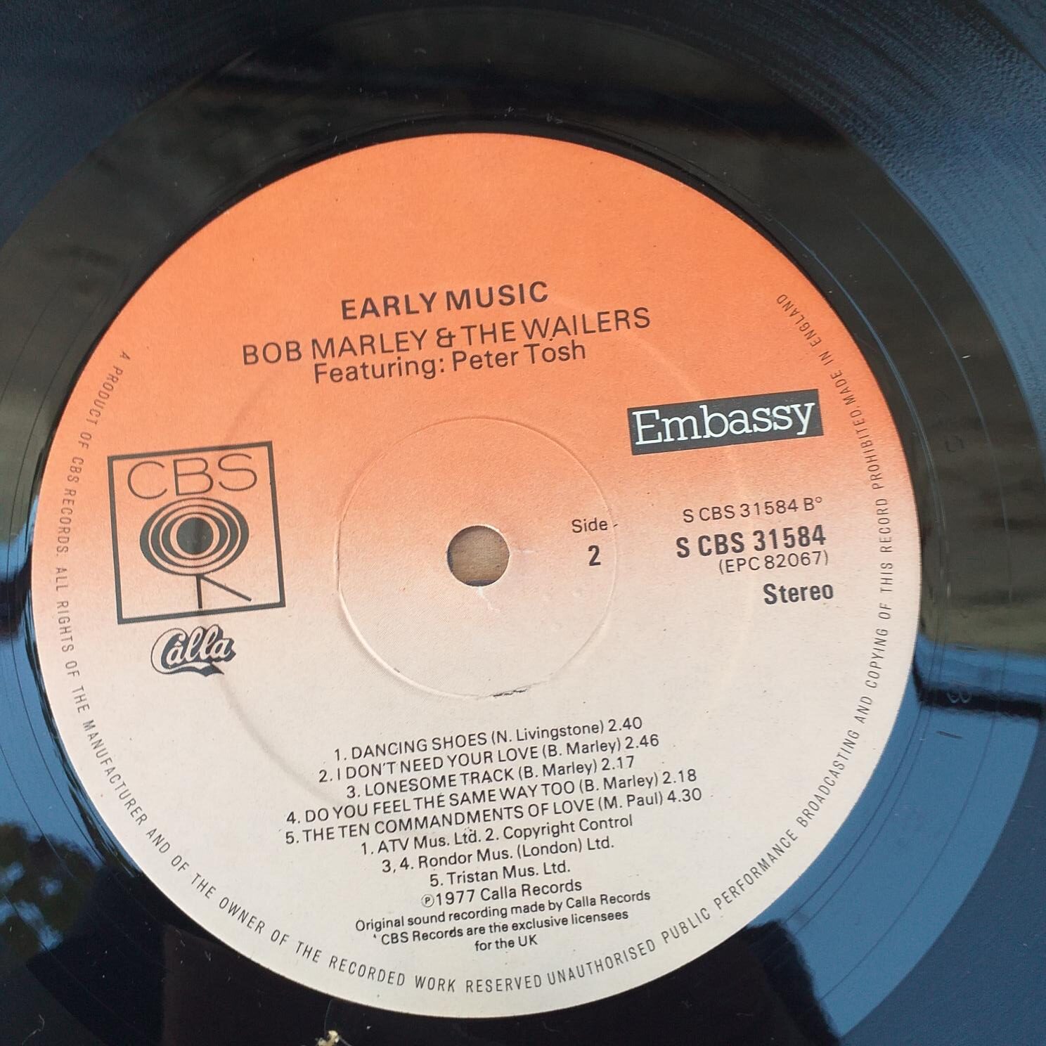 Bob Marley & The Wailers Featuring Peter Tosh – Early Music Disc VINIL VG VG+ - imagine 3