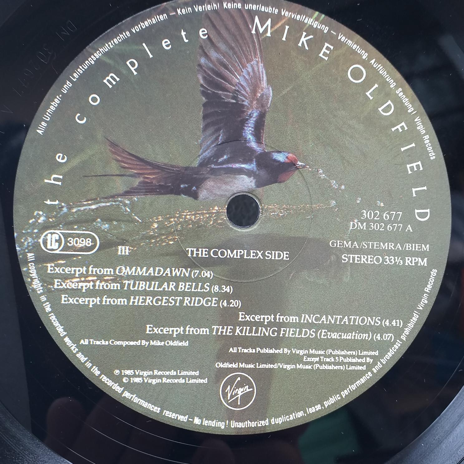 Mike Oldfield – The Complete Mike Oldfield Disc VINIL VG VG+ (repostat) - imagine 3