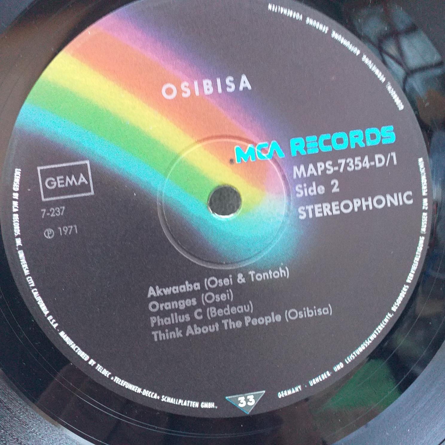 Osibisa – Osibisa Woyaya Disc VINIL VG VG+ - imagine 2