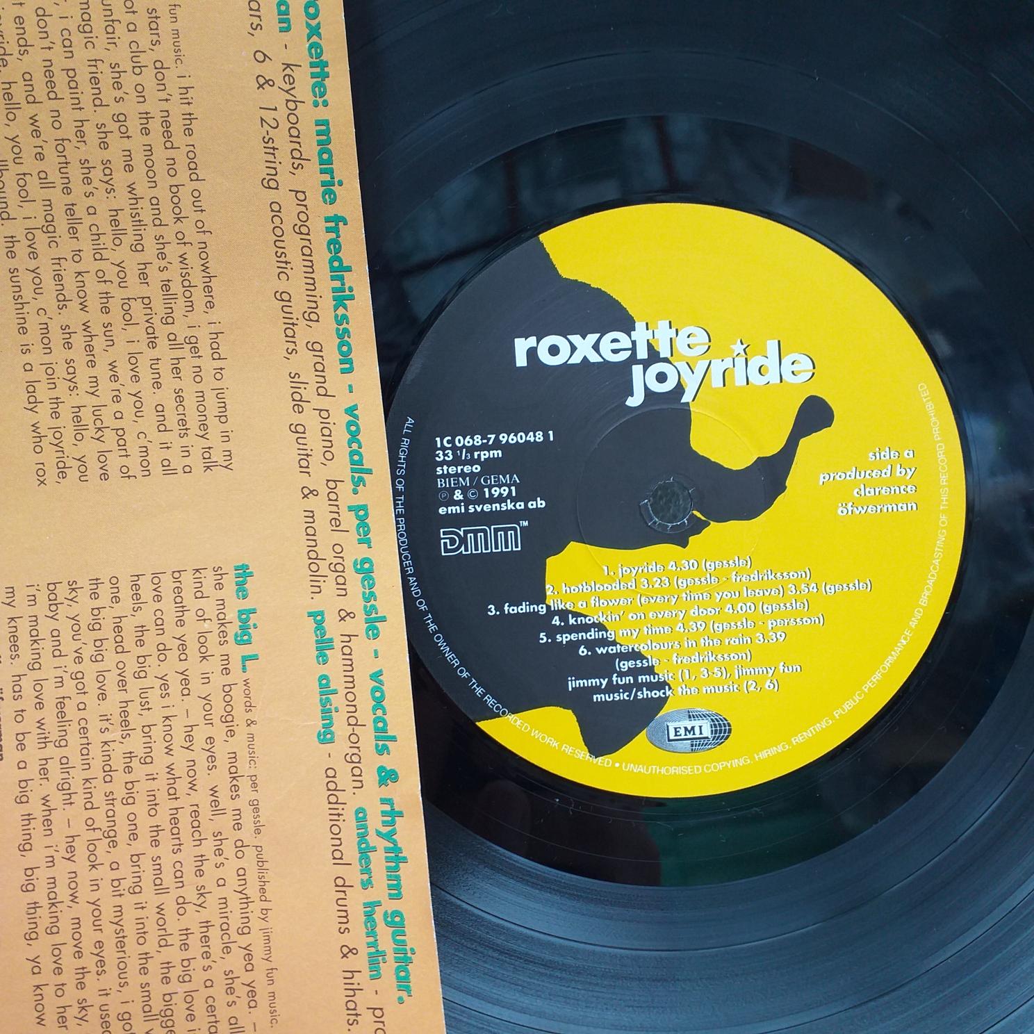Roxette – Joyride Disc VINIL VG+ - imagine 2