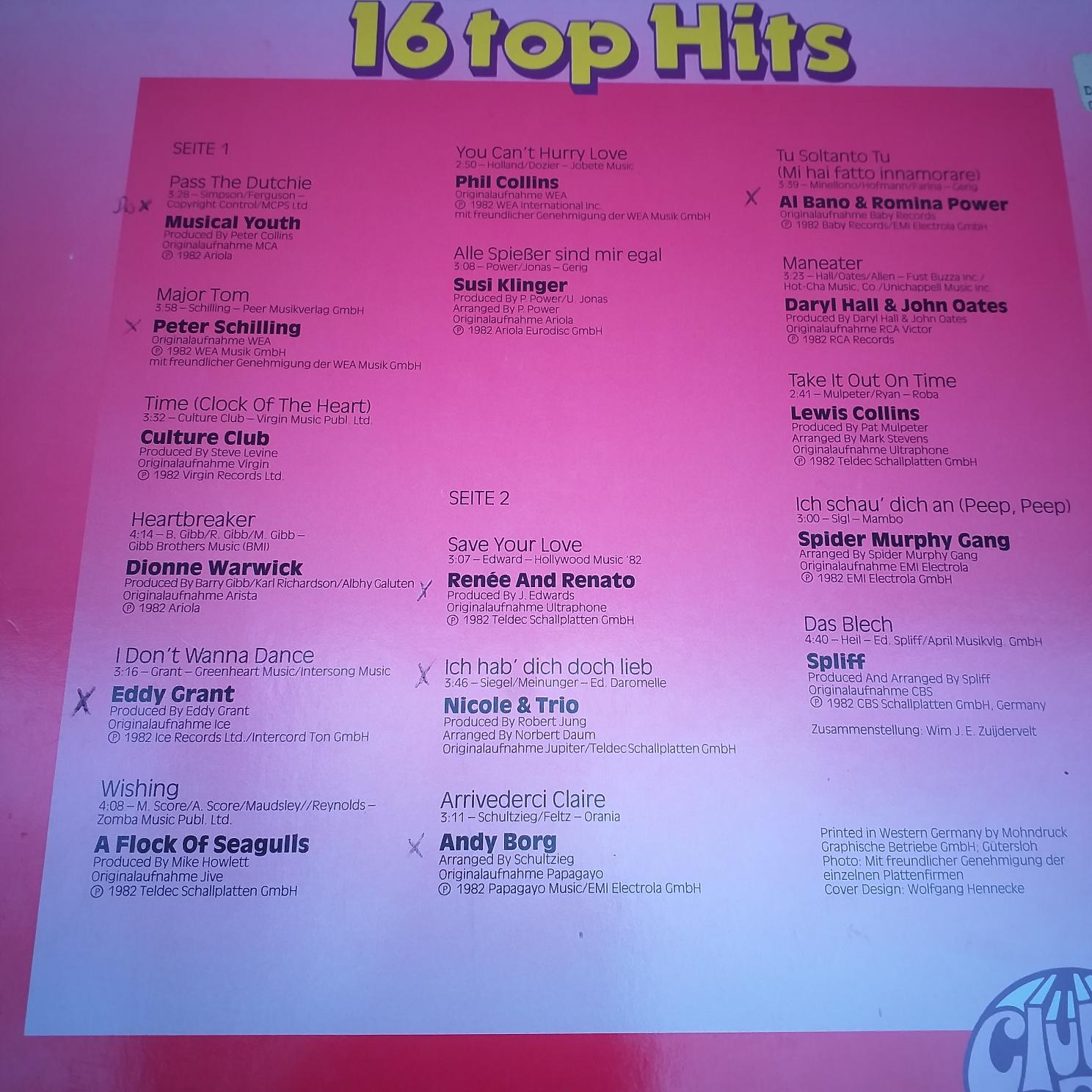 Alphaville - Wham - Ultravox - Talk Talk - Duran Duran - Opus - Europe - Falco - Chris Norman Al Bano .., .Disc VINIL LP VG+ Sandra - Culture Club - Phil Collins - Eddy Grant - A Flock of Seagulls - imagine 3