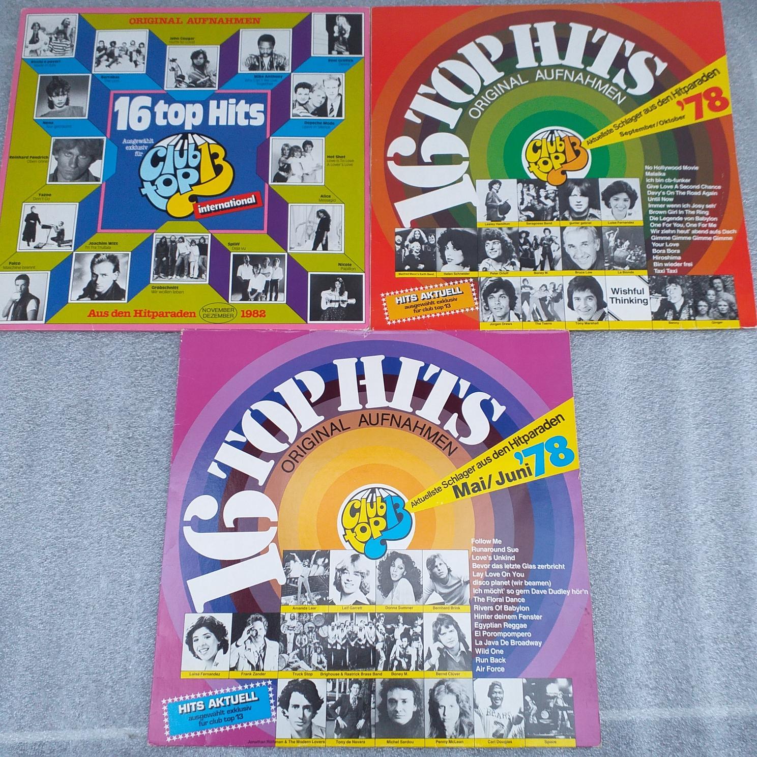 Boney M, Amanda Lear, Yazoo, Nena, Depeche Mode, Alice, Nicole, Saragossa Band, Donna Summer, Luisa Fernandez, ...Disc VINIL LP (G) VG VG+ club top 13