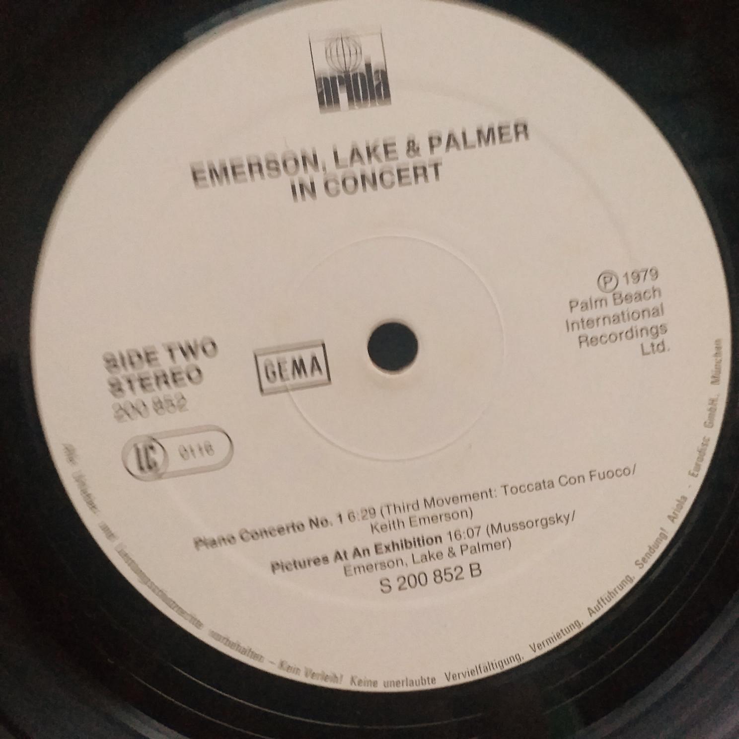 Emerson, Lake & Palmer – In Concert Disc VINIL LP VG+ (VERIFICA DISCUL) - imagine 2