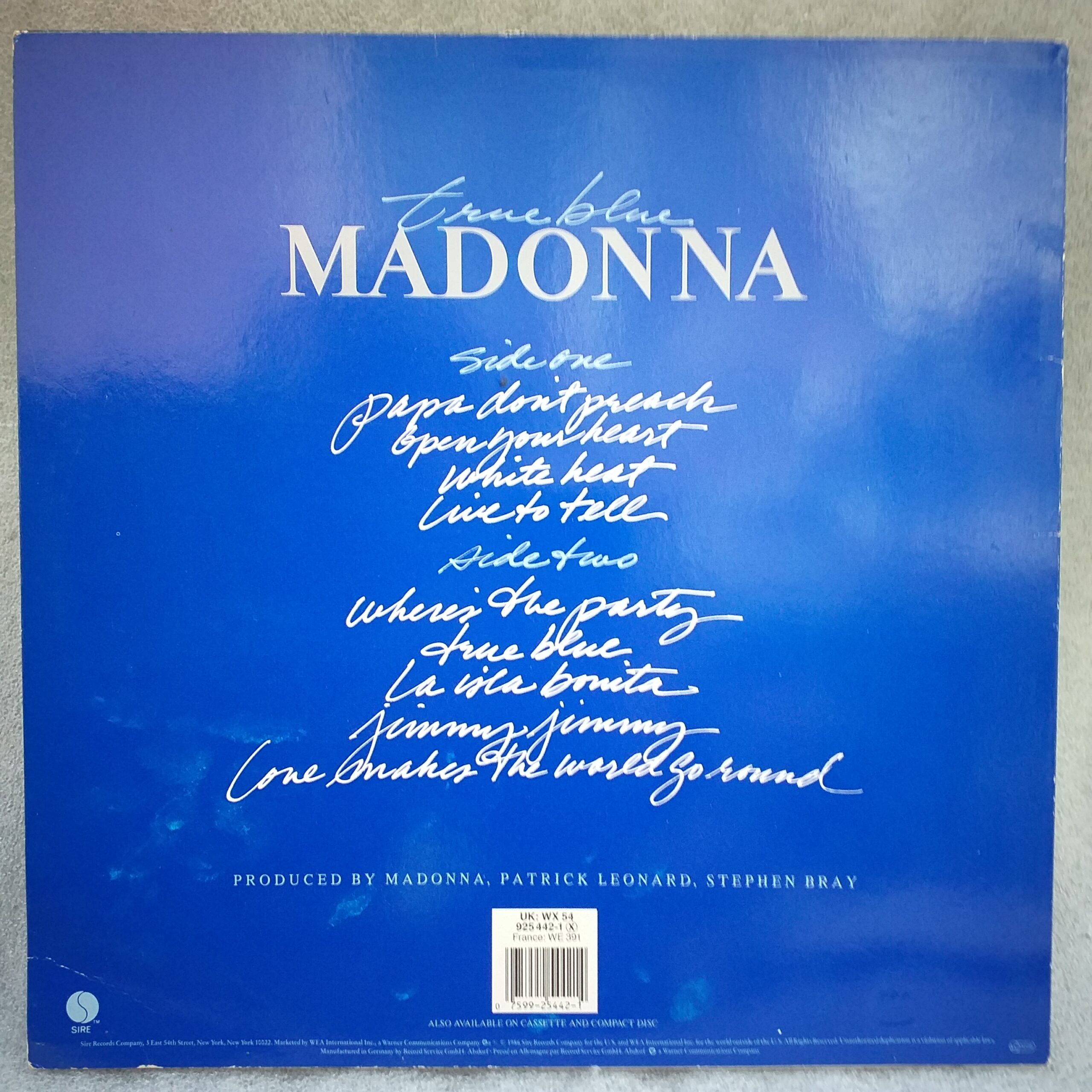 Madonna – True Blue Disc VINIL VG VG+ - imagine 2