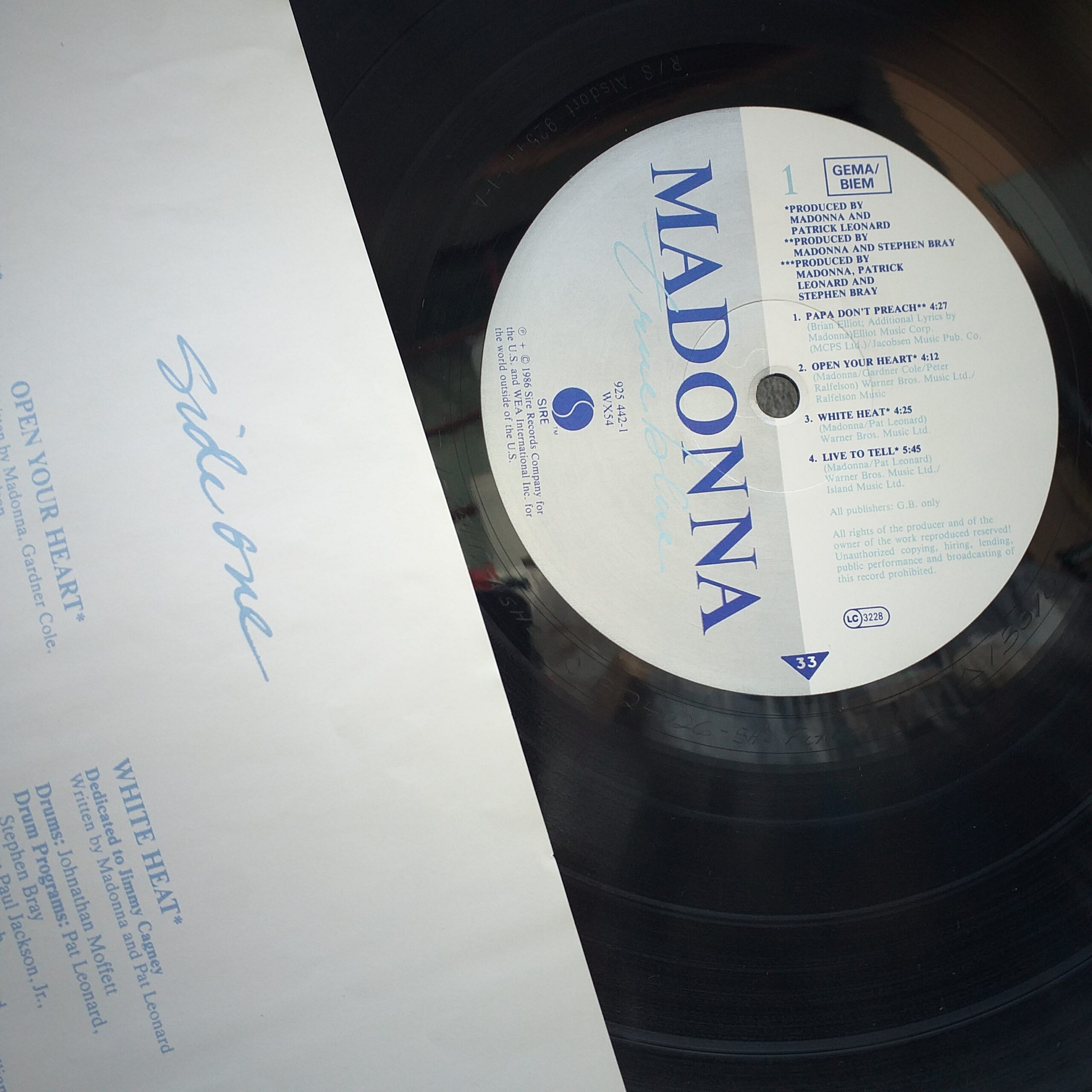 Madonna – True Blue Disc VINIL VG VG+ - imagine 3