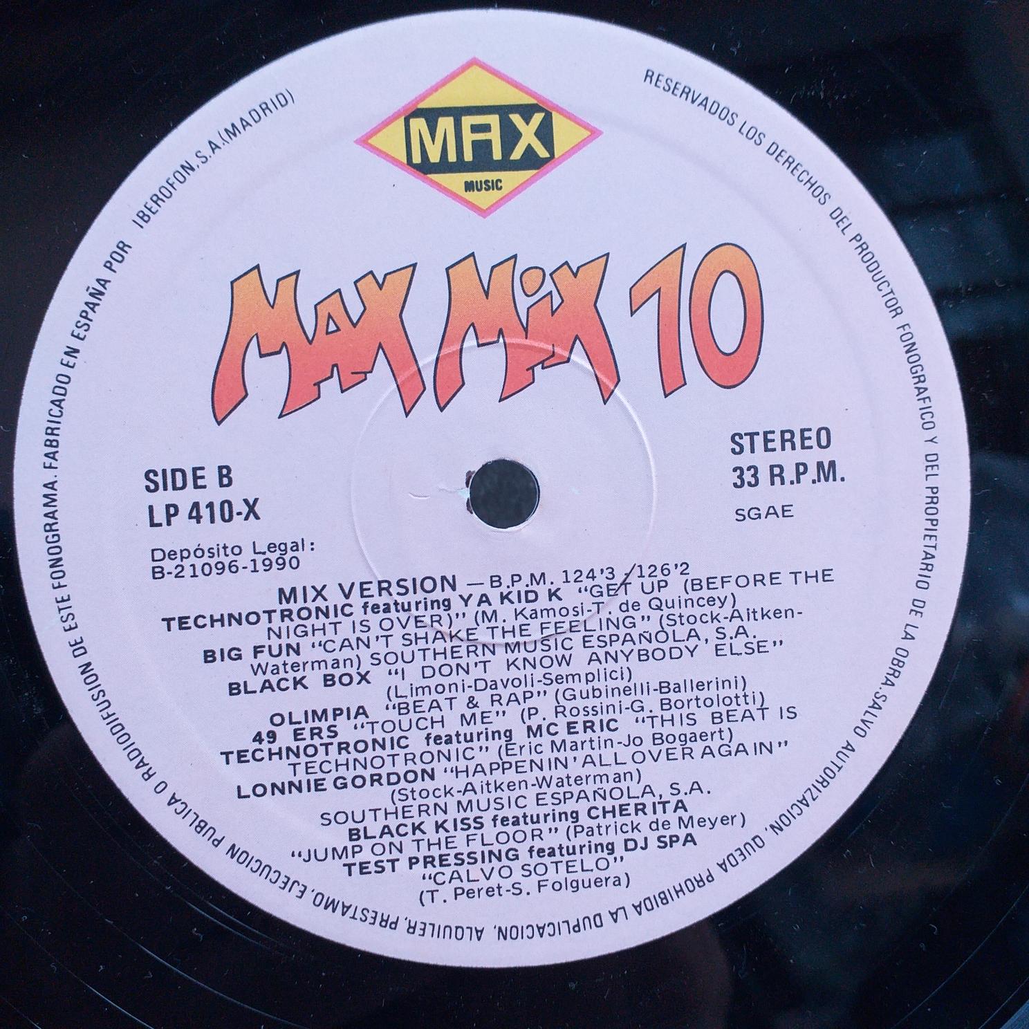 Max Mix 10 Disc VINIL LP VG Magamix Technotronic, Black Box, Olimpia ... - imagine 2