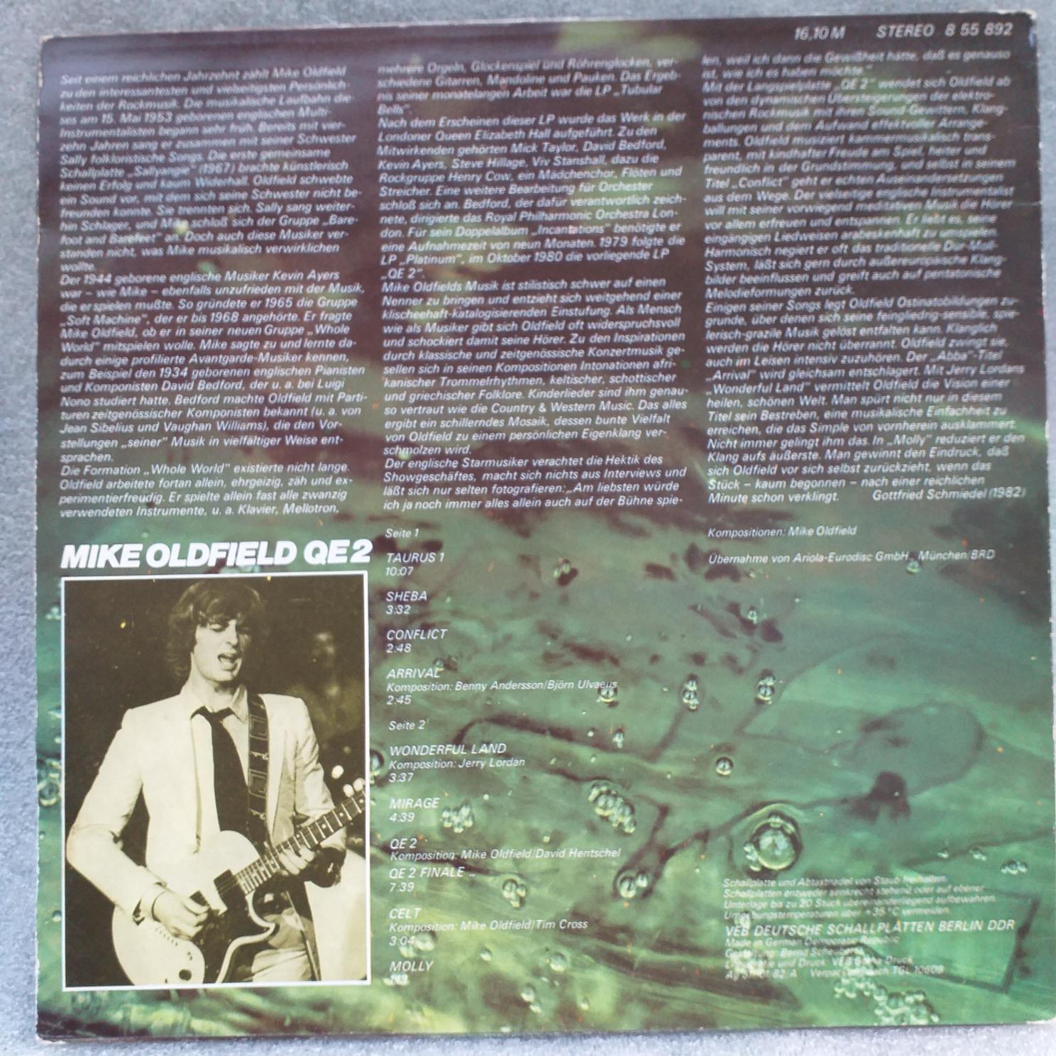 Mike Oldfield – QE2 Disc VINIL LP VG VG+ - imagine 2