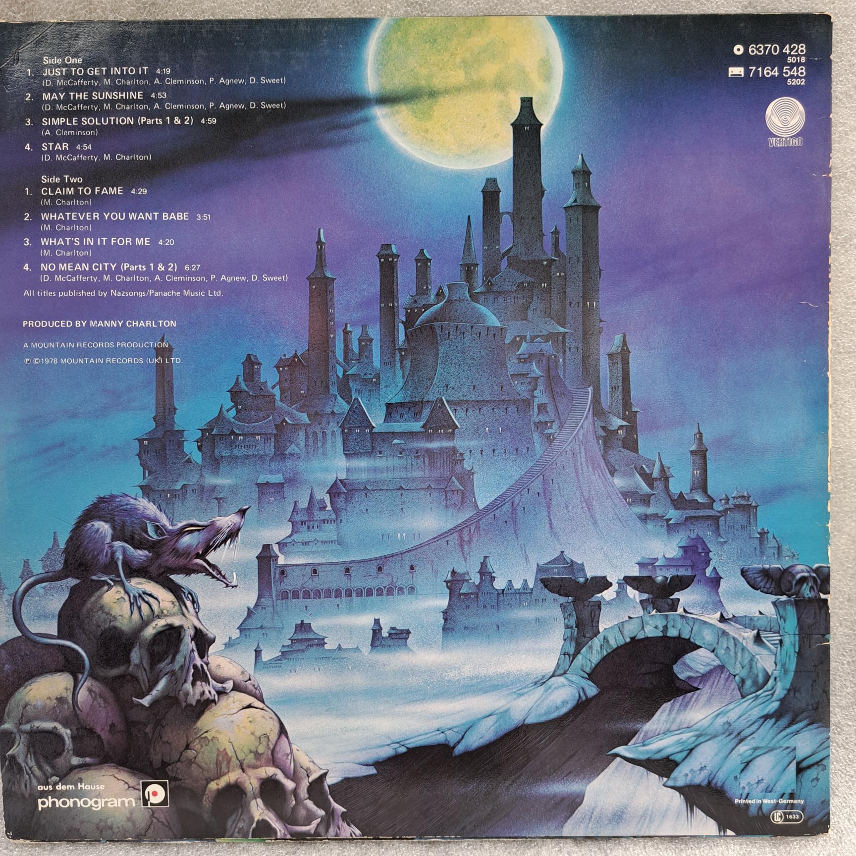 Nazareth – No Mean City .Disc VINIL LP VG+ - imagine 2