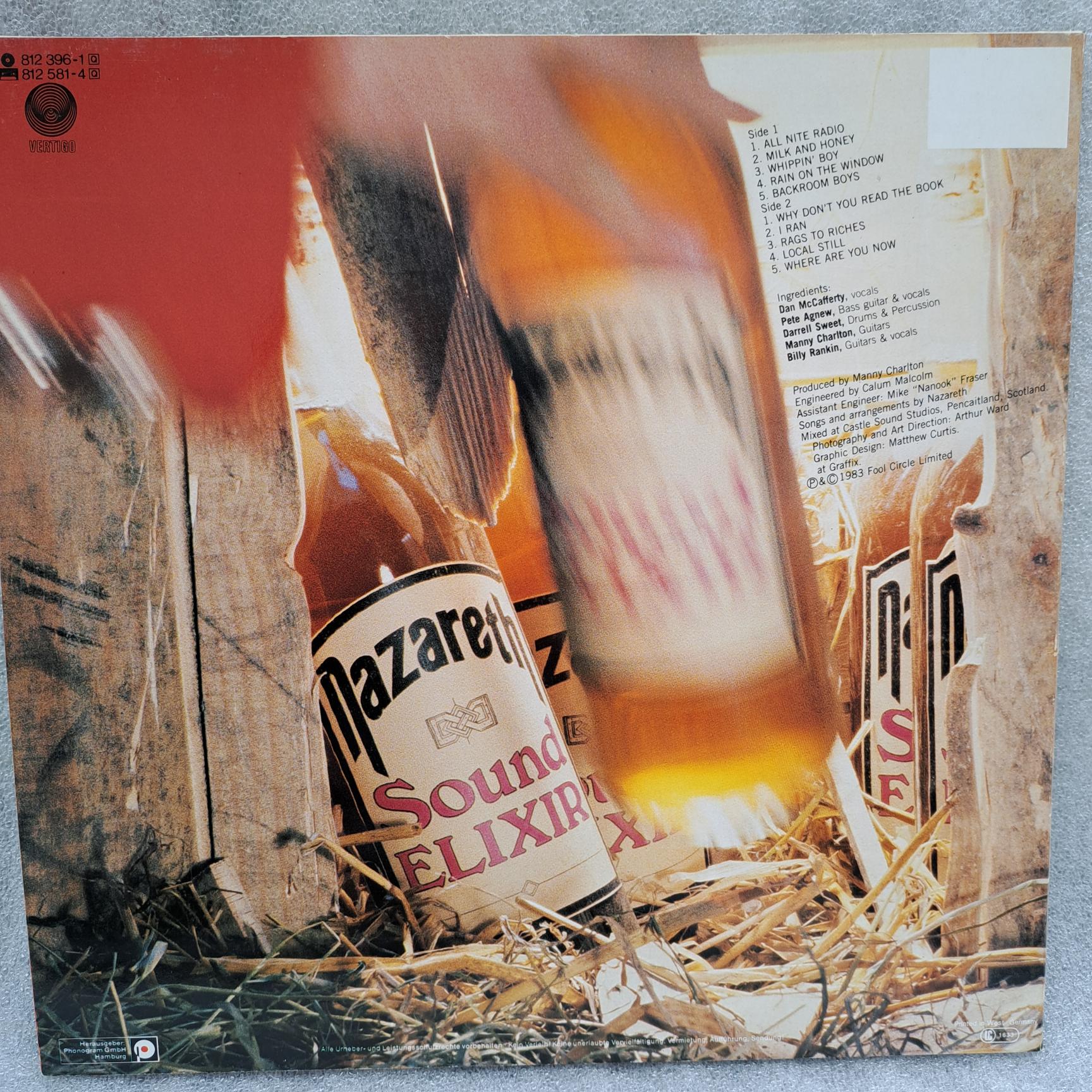 Nazareth – Sound Elixir .Disc VINIL VG+ - imagine 2