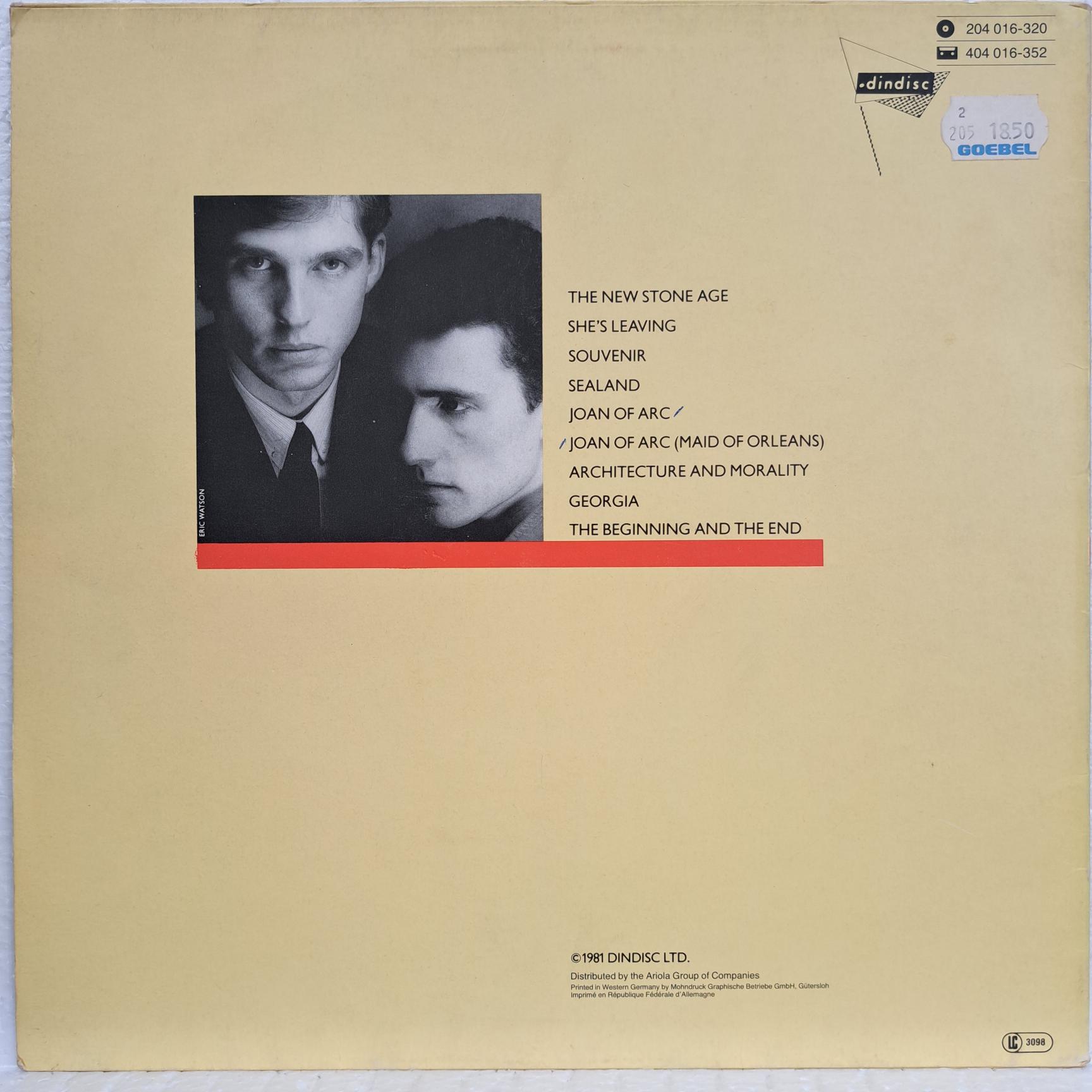 Orchestral Manoeuvres In The Dark – Architecture & Morality OMD - Disc VINIL LP VG+ - imagine 4