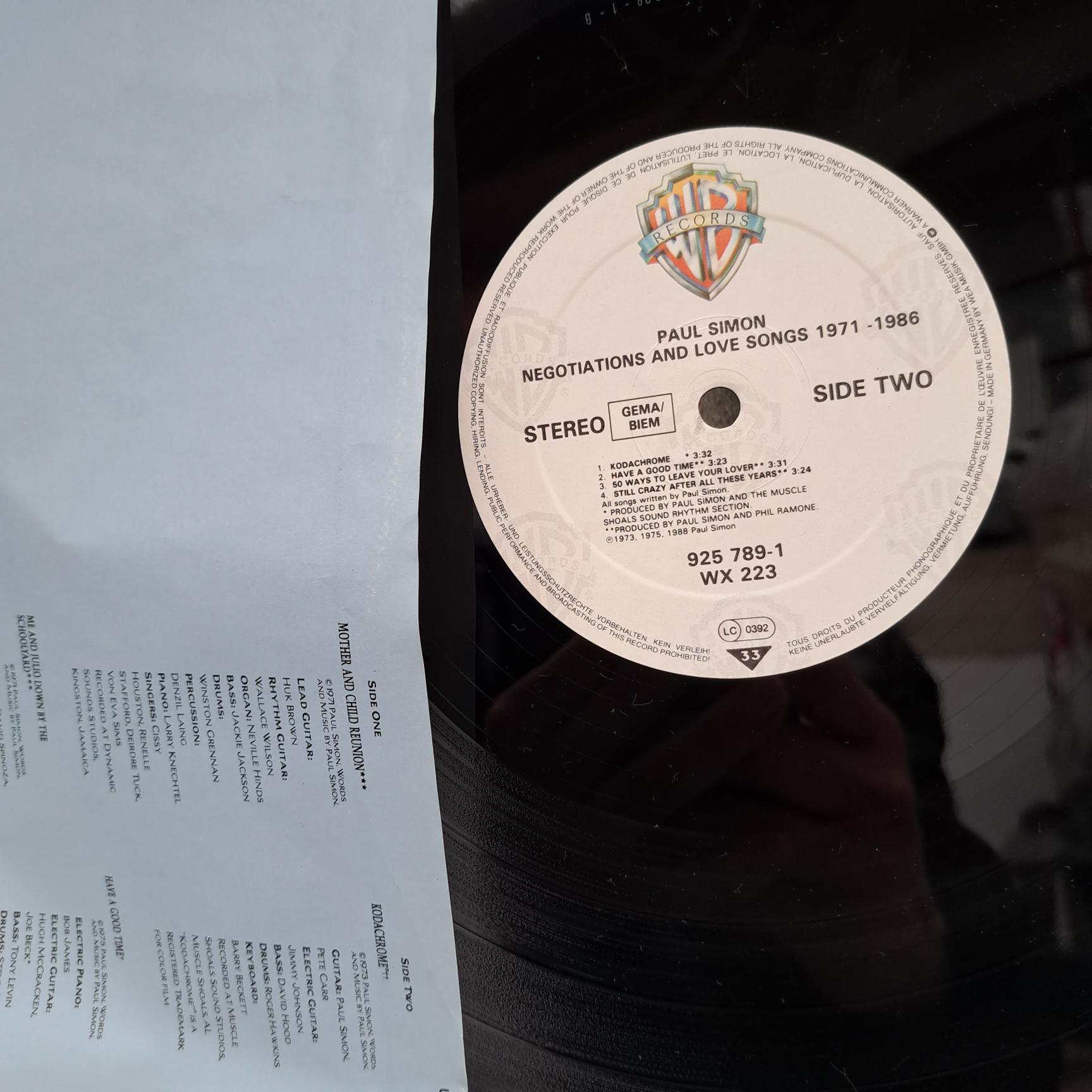 Paul Simon – Negotiations And Love Songs (1971-1986) Disc VINIL LP VG+ (resigilat) - imagine 2