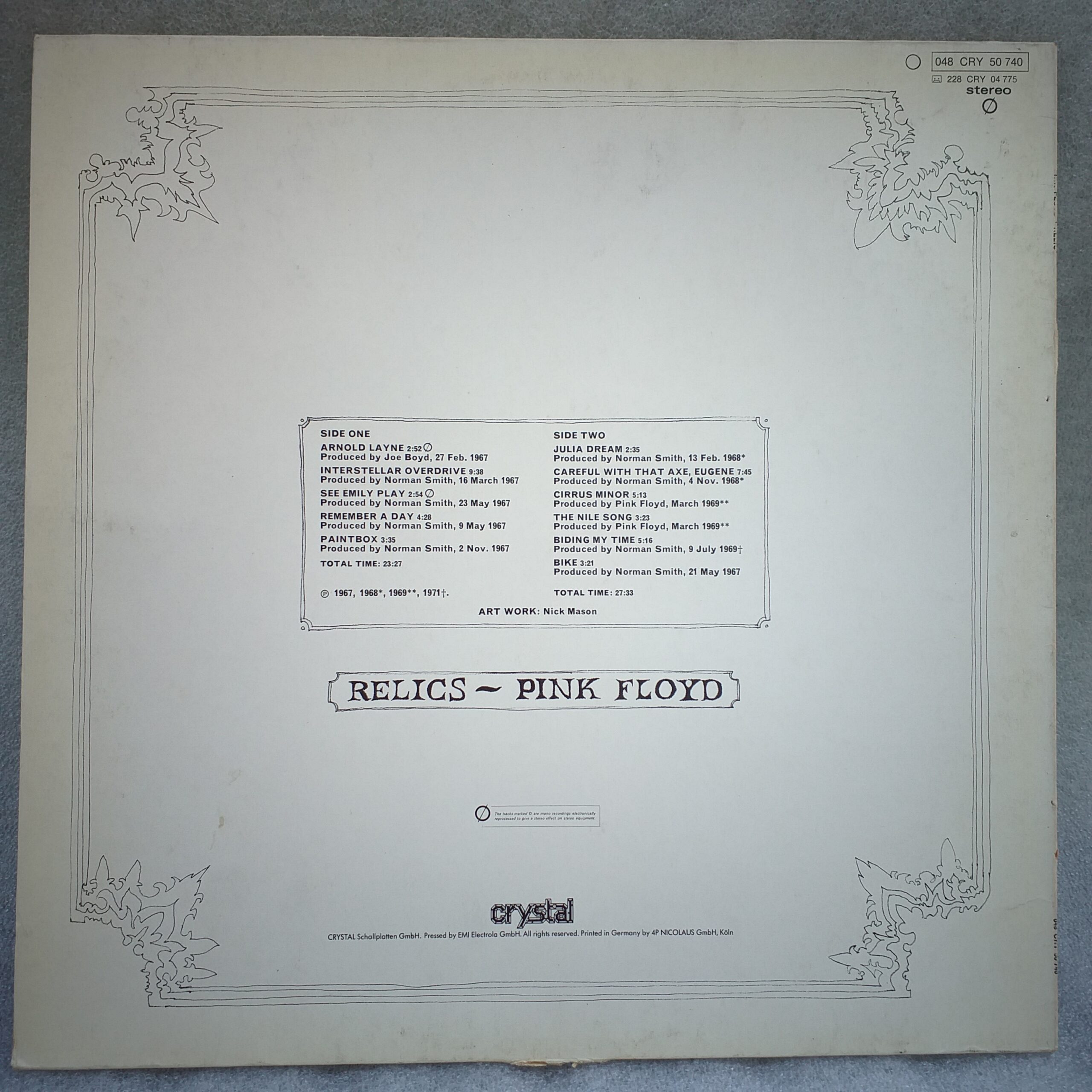Pink Floyd – Relics Disc VINIL VG VG+ - imagine 2