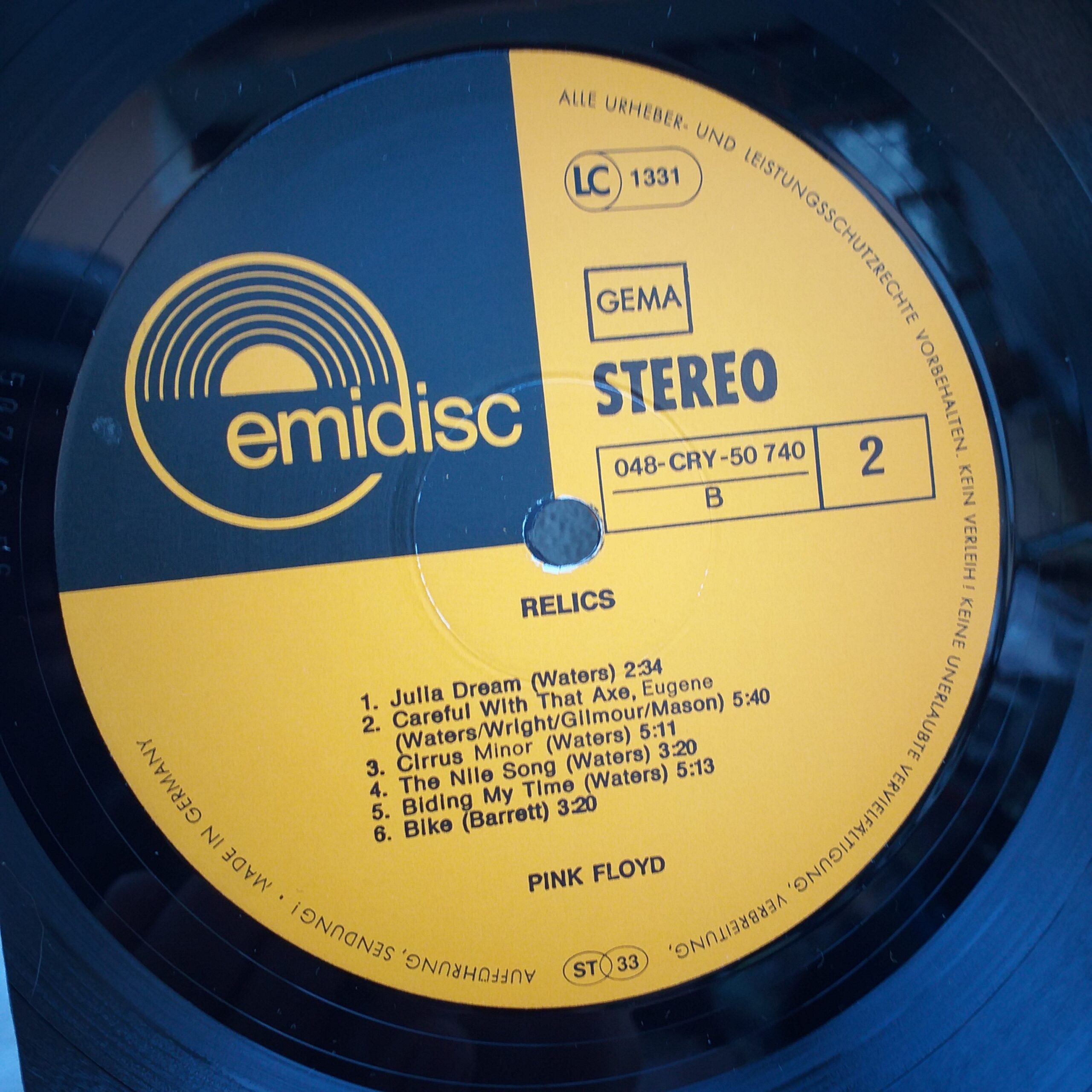 Pink Floyd – Relics Disc VINIL VG VG+ - imagine 3