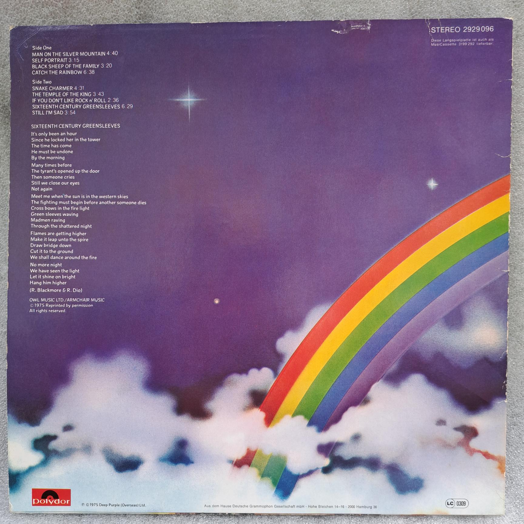 Rainbow – Ritchie Blackmore's Rainbow .Disc VINIL LP VG+ - imagine 2