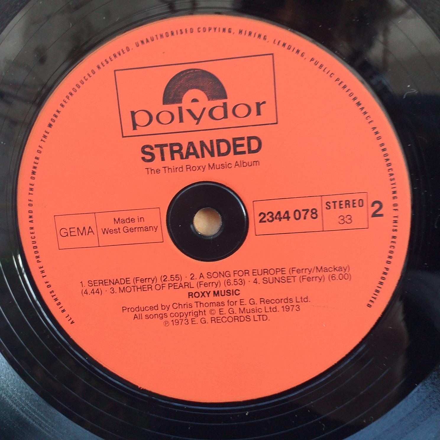 Roxy Music – Stranded Disc VINIL LP VG VG+ - imagine 2