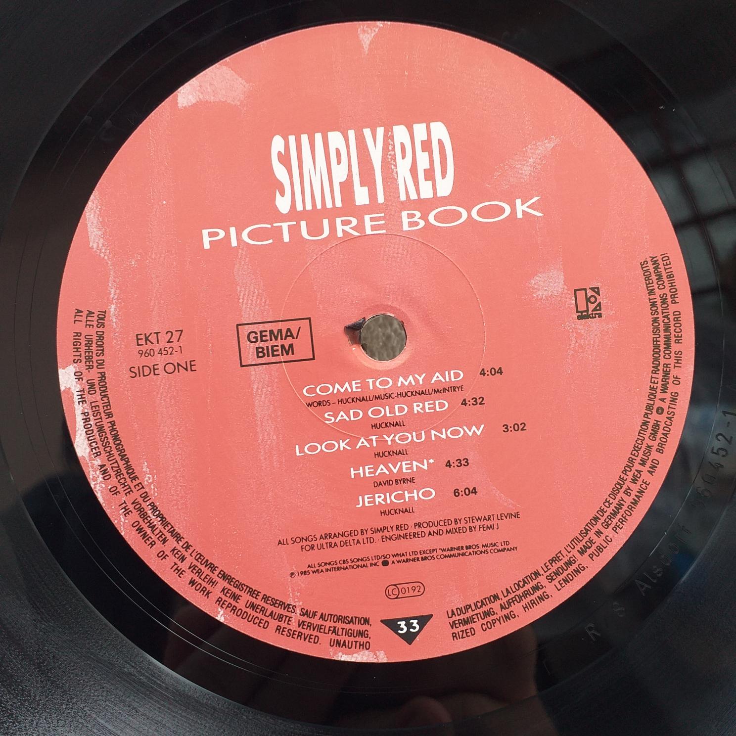 Simply Red – Picture Book Disc VINIL LP VG+ (R) - imagine 3