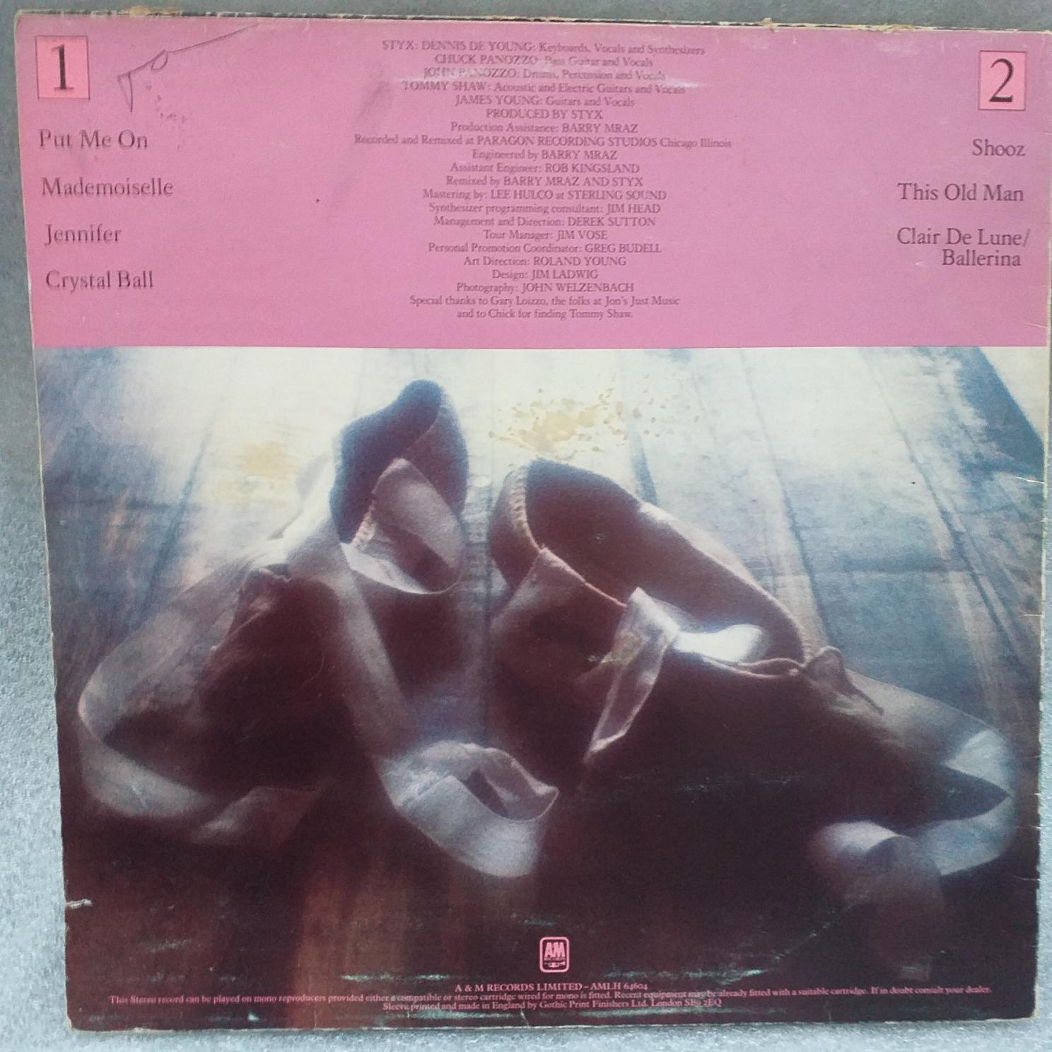 Styx – Crystal Ball .Disc VINIL LP VG VG+ UK - imagine 3