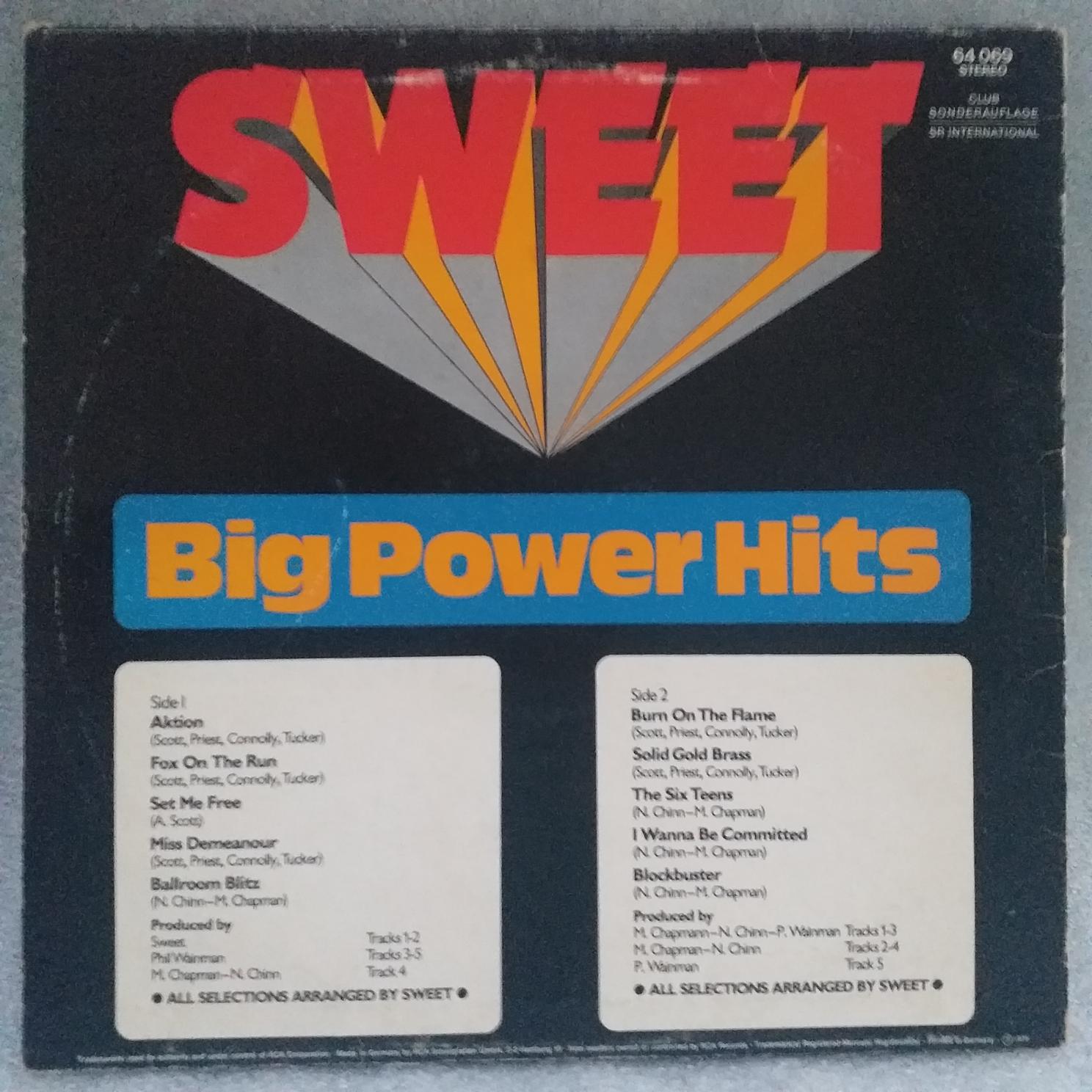 Sweet – Big Power Hits Disc VINIL LP VG+ - imagine 2