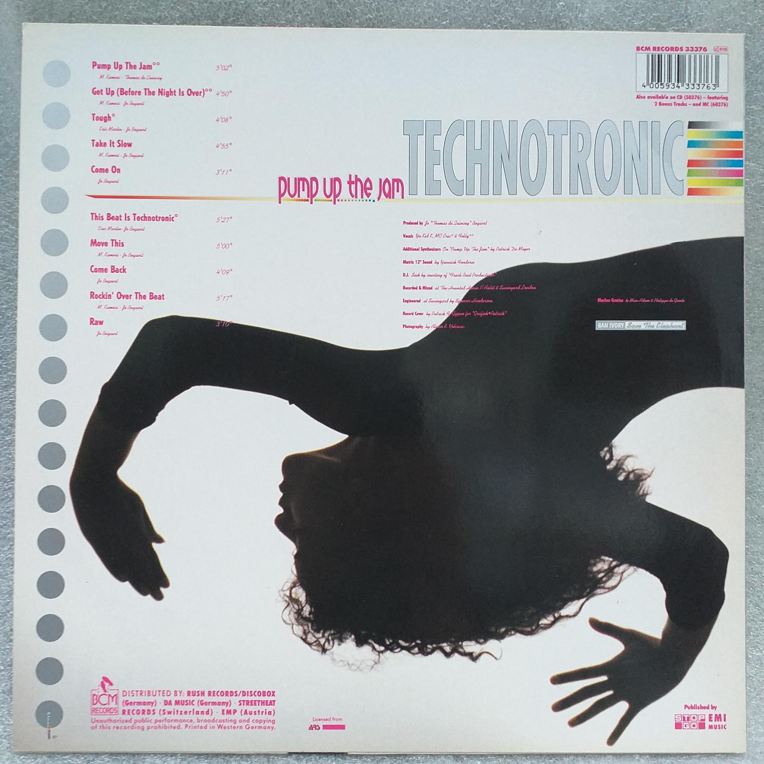 Technotronic – Pump Up The Jam Disc VINIL LP VG VG+ (REPOSTAT