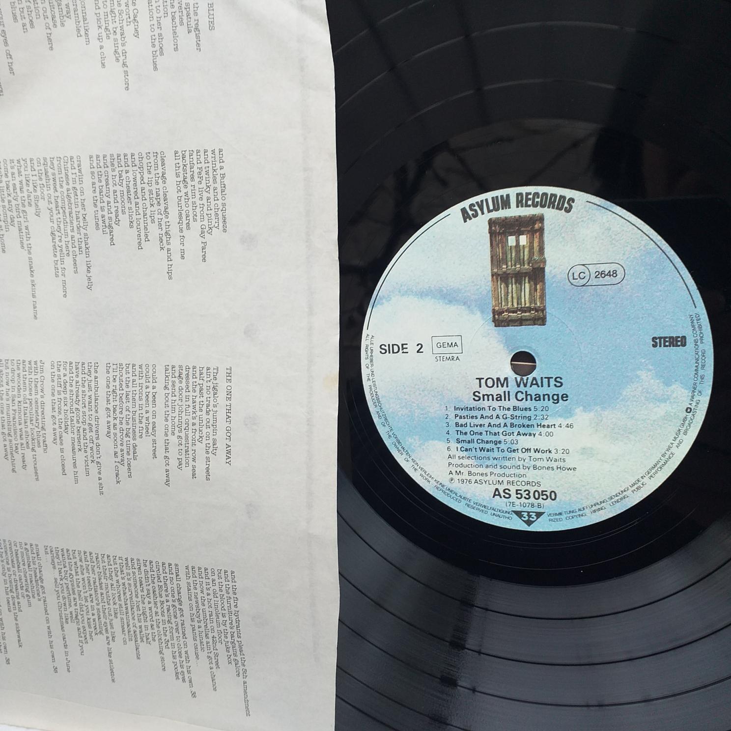 Tom Waits – Small Change Disc VINIL LP VG+ - imagine 3