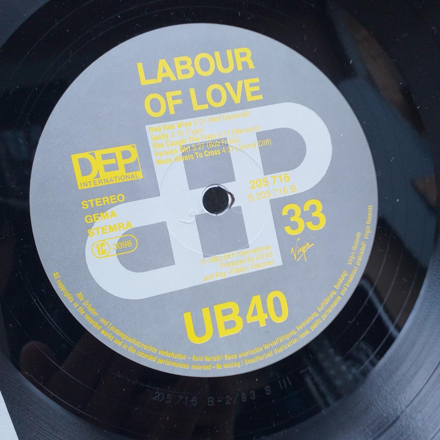 UB40 UB 40– Labour Of Love Disc VINIL LP VG+ - imagine 3