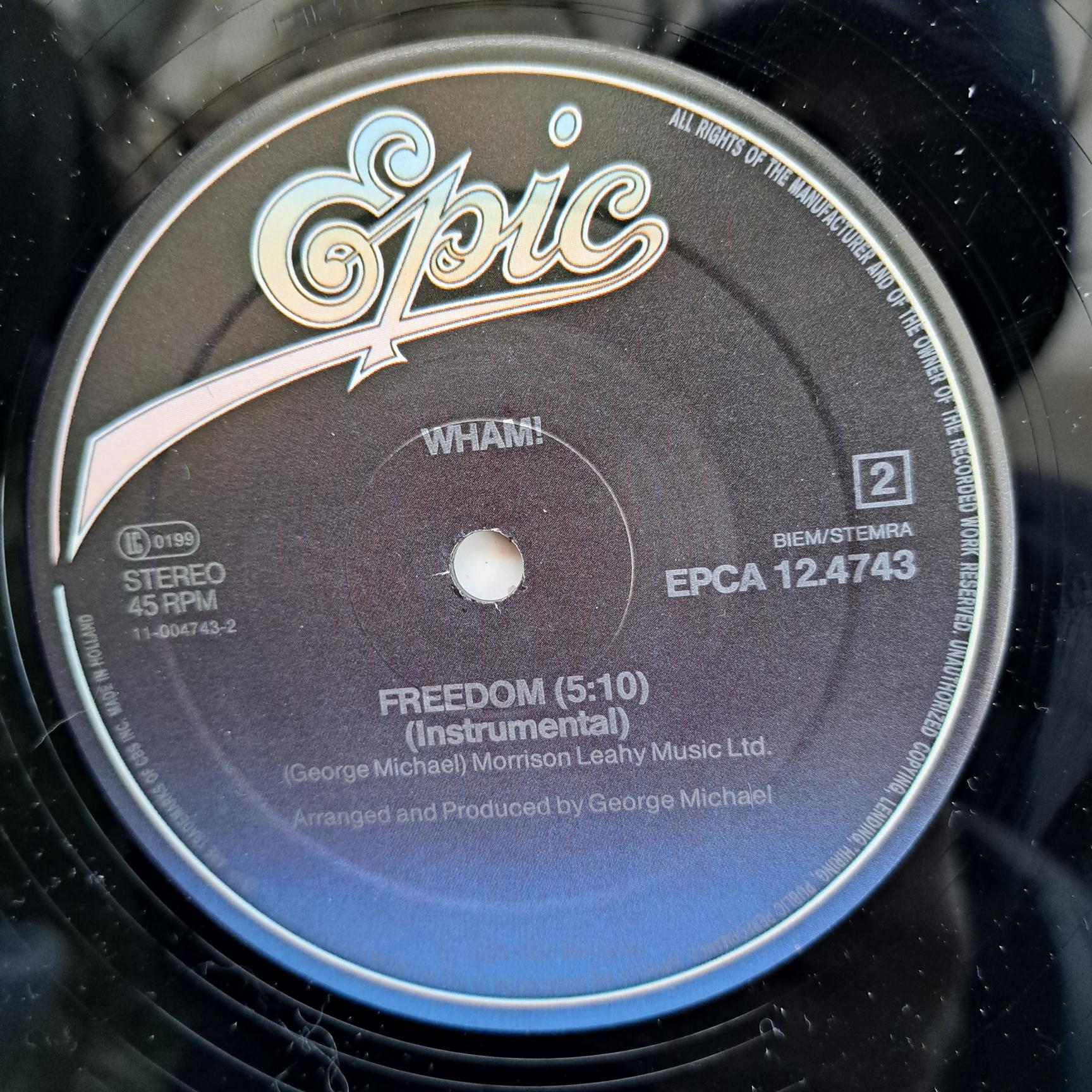 Wham! – Freedom (Long Version) Disc VINIL maxi VG VG+ - imagine 3