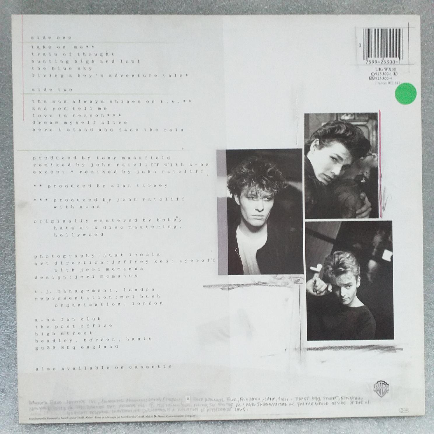 a-ha – Hunting High And Low Disc VINIL LP VG+ (R) - imagine 2
