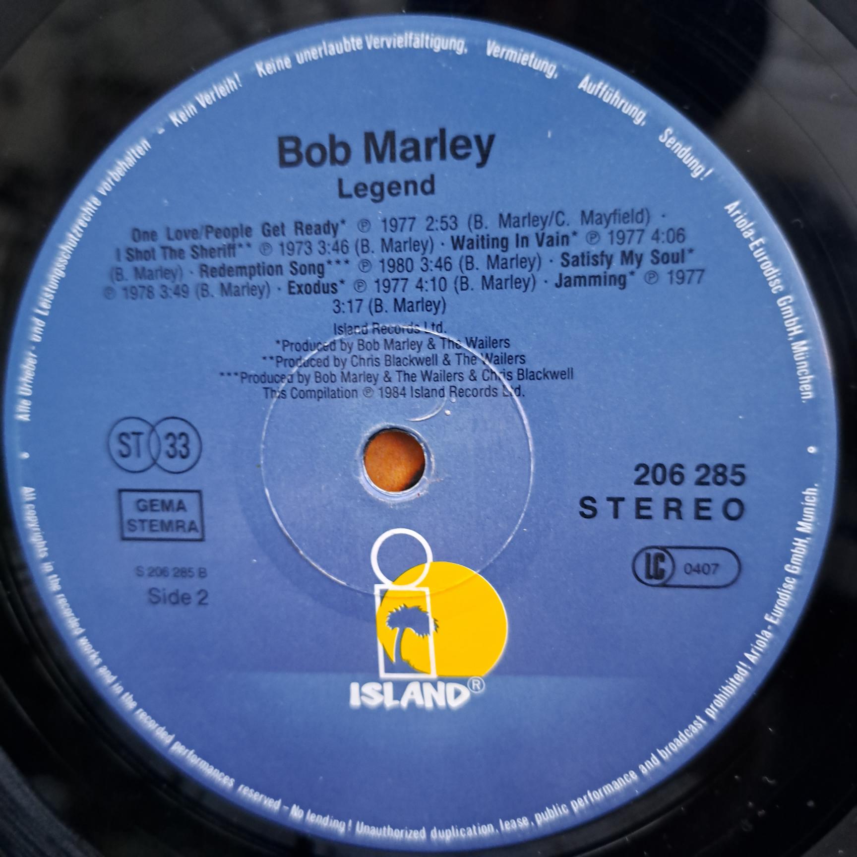 Bob Marley And The Wailers – Legend (The Best Of Bob Marley And The Wailers) Disc VINIL LP VG VG- - imagine 3