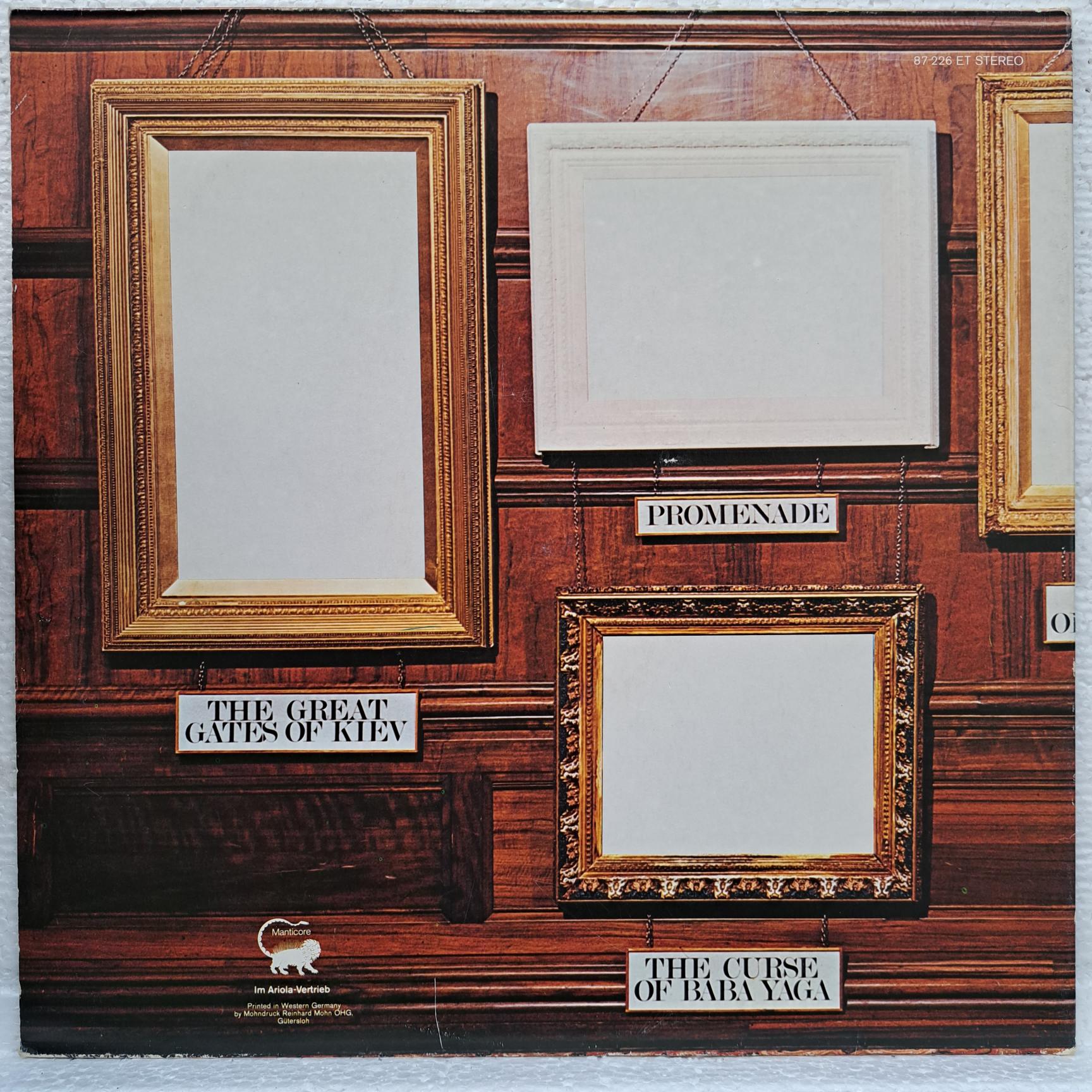 Emerson, Lake & Palmer – Pictures At An Exhibition Disc VINIL LP VG