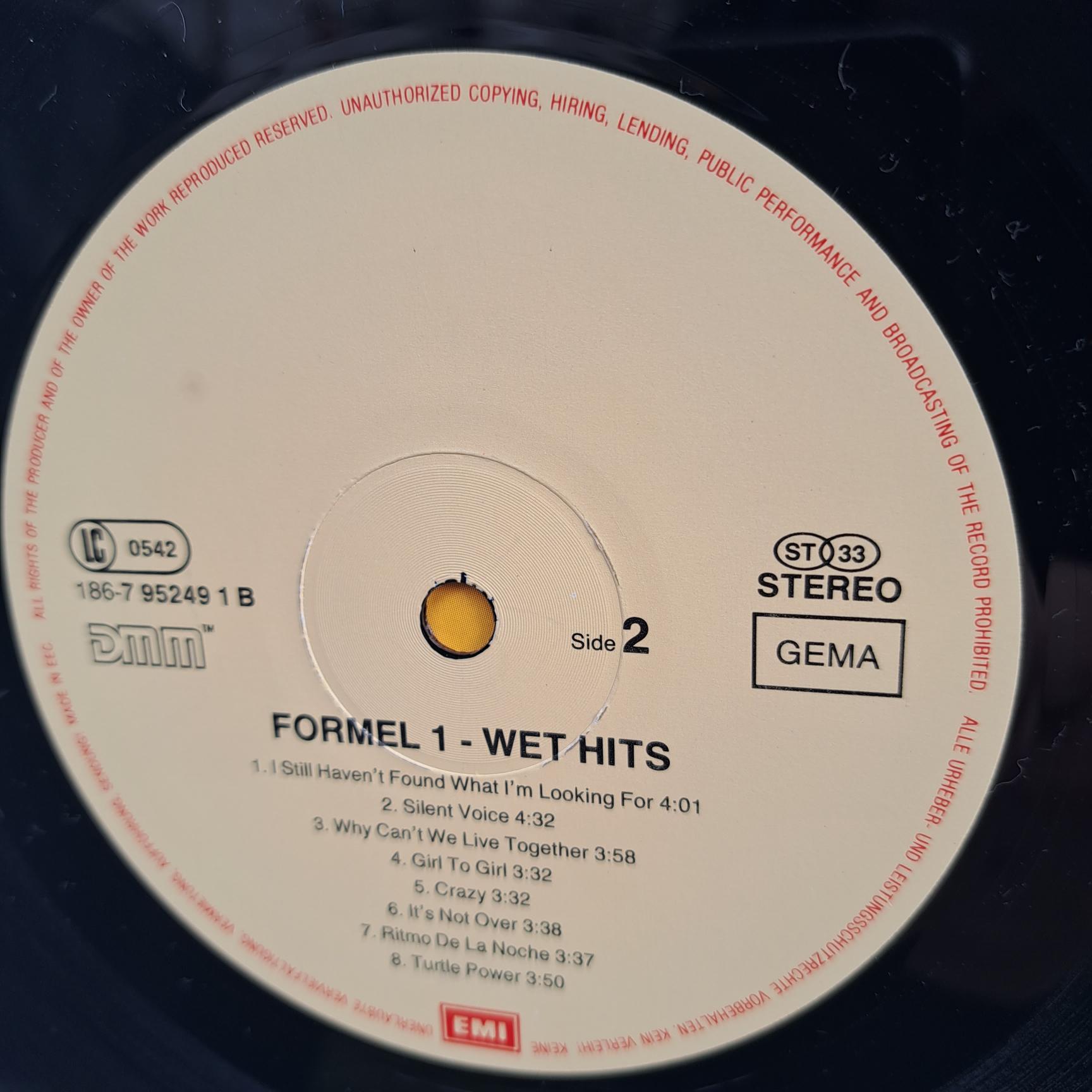 Formel Eins - Wet Hits! Disc VINIL 2LP VG VG+ MC Hammer, Snap, Technotronic, UB40, The Chimes, Maxi Preist, Gary Moore, P.M. Sampson And Double Key, Edoardo Bennato & Gianna Nannini - imagine 4