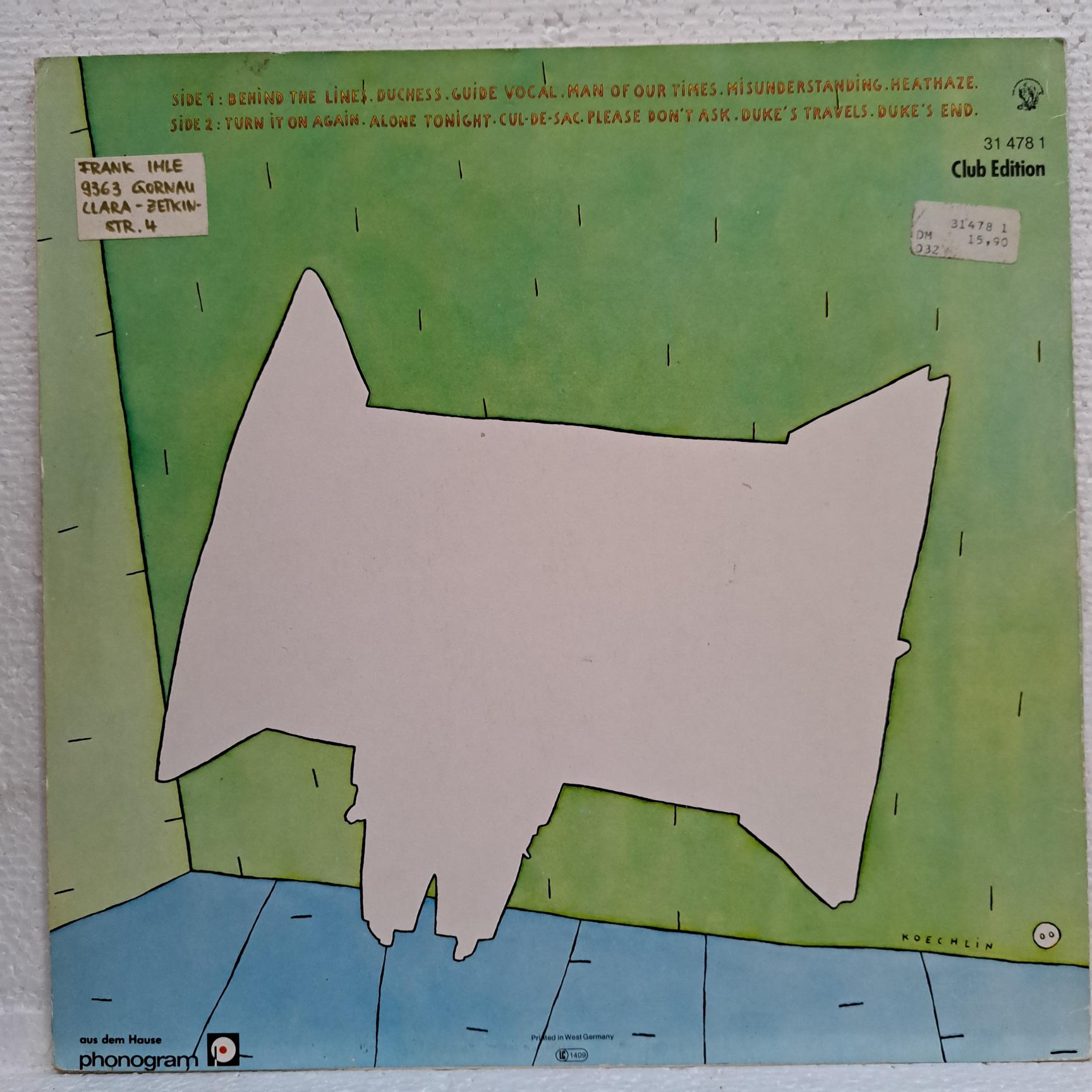Genesis – Duke Disc VINIL LP VG VG+ (Repostat) - imagine 2