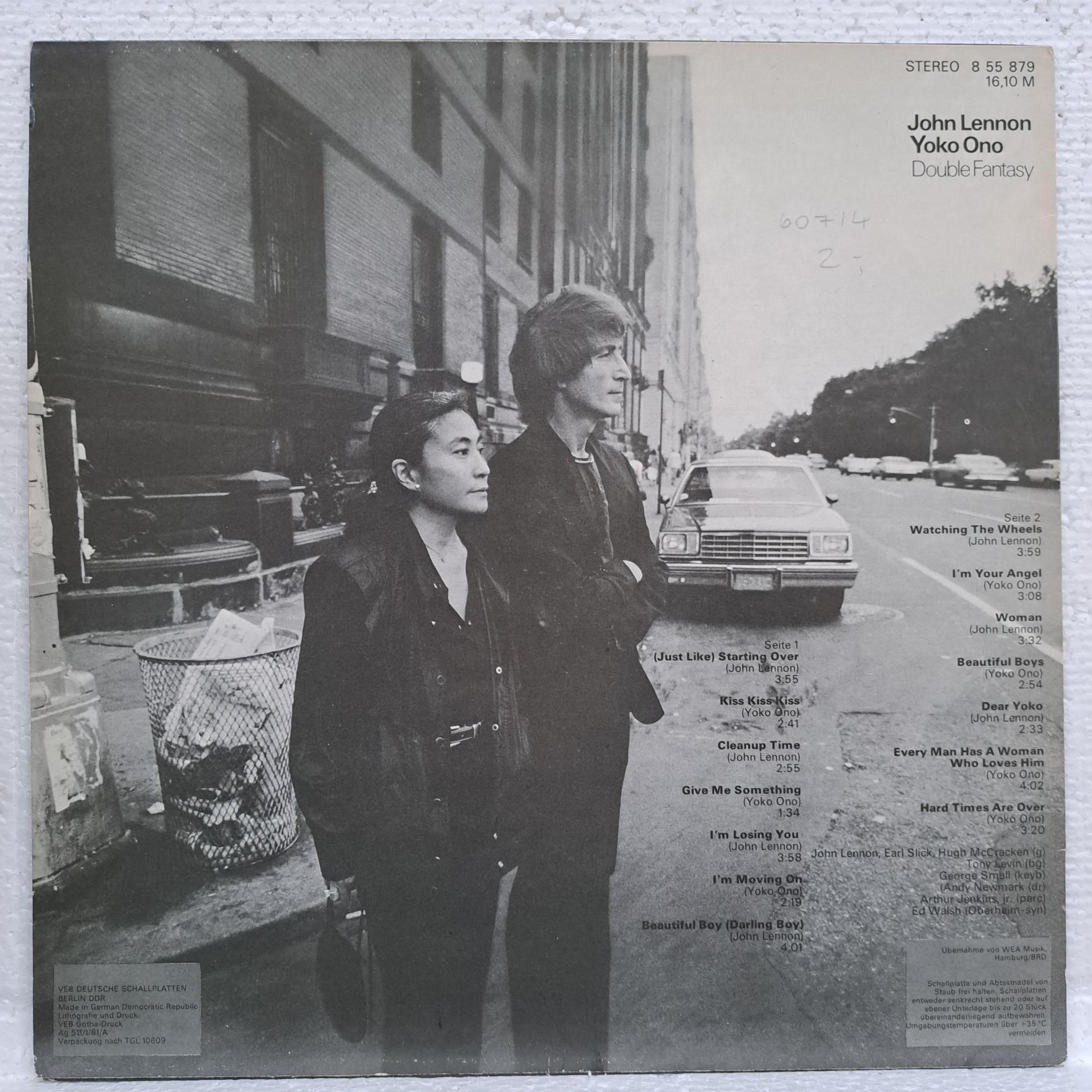 John Lennon & Yoko Ono – Double Fantasy Disc VINIL LP VG VG+ EDITIE VEST NU AMIGA - imagine 2