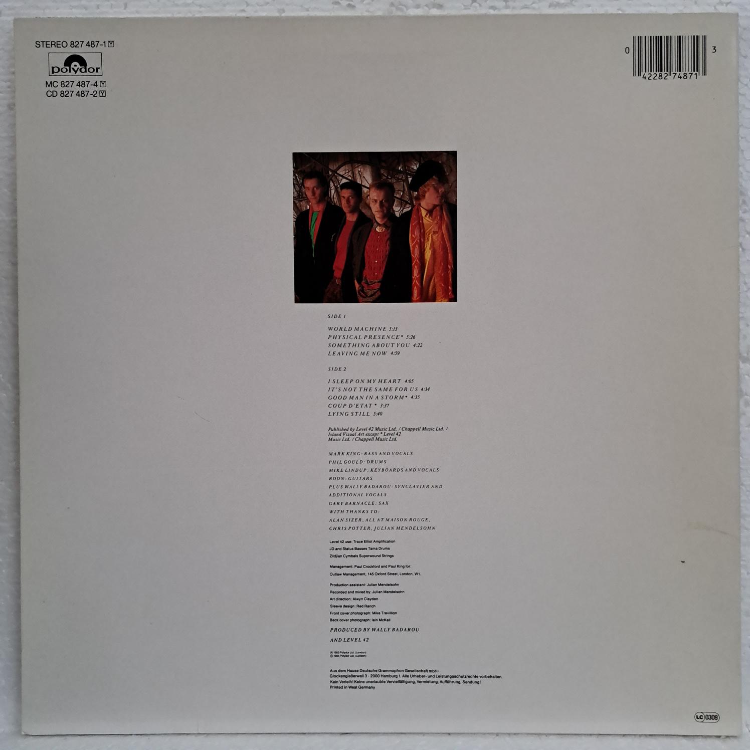 Level 42 – World Machine Disc VINIL LP VG - imagine 2