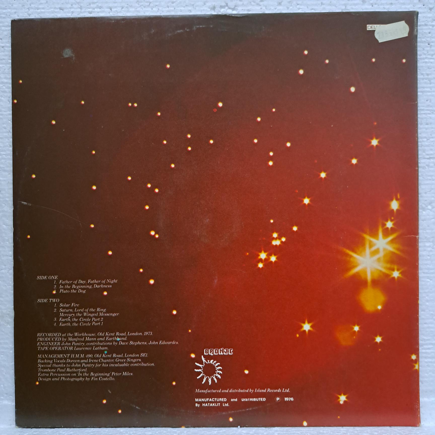 Manfred Mann's Earthband – Solar Fire Disc VINIL LP VG VG+ - imagine 2