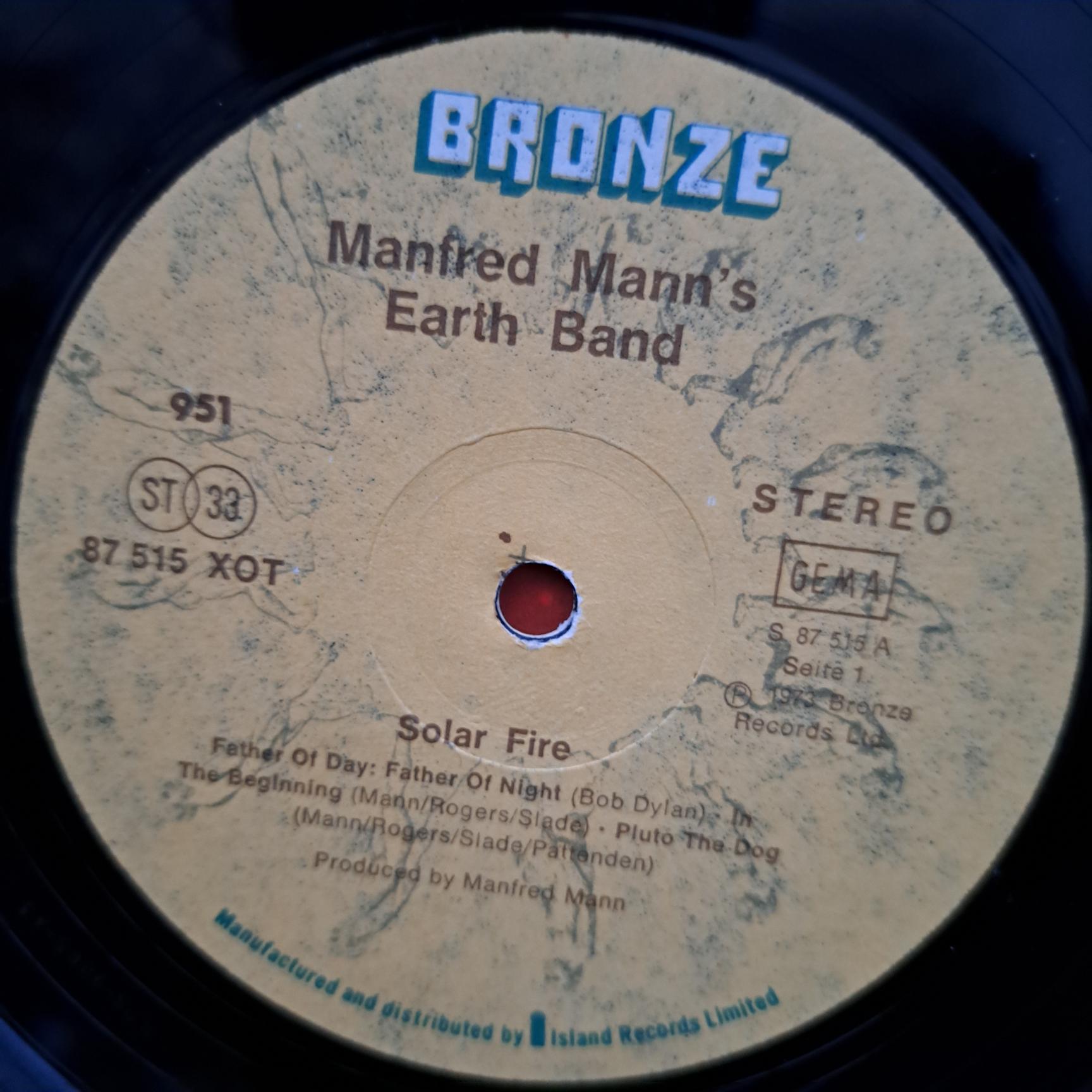 Manfred Mann's Earthband – Solar Fire Disc VINIL LP VG VG+ - imagine 3