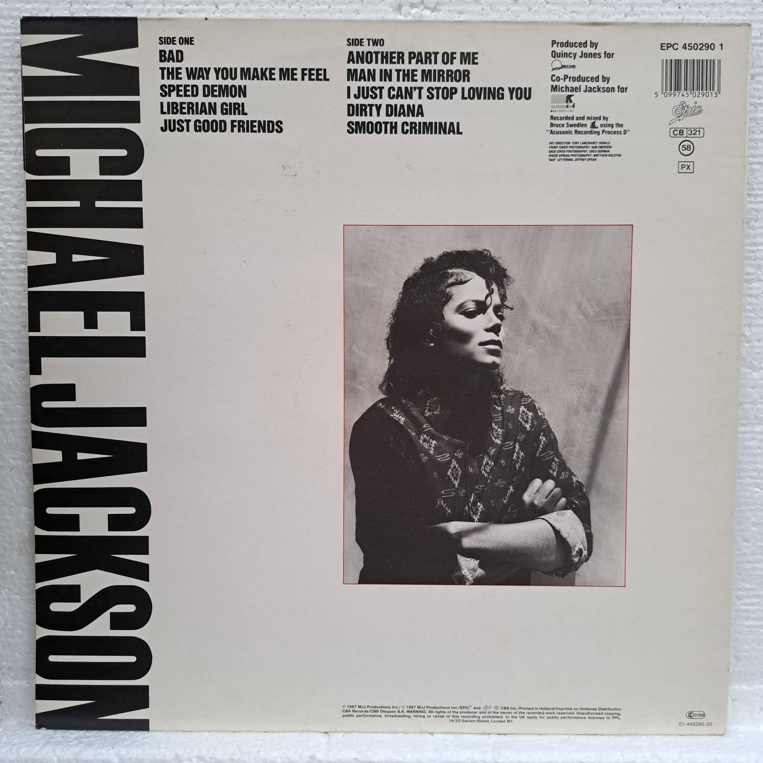 Michael Jackson – Bad Disc VINIL LP VG VG+ - imagine 3