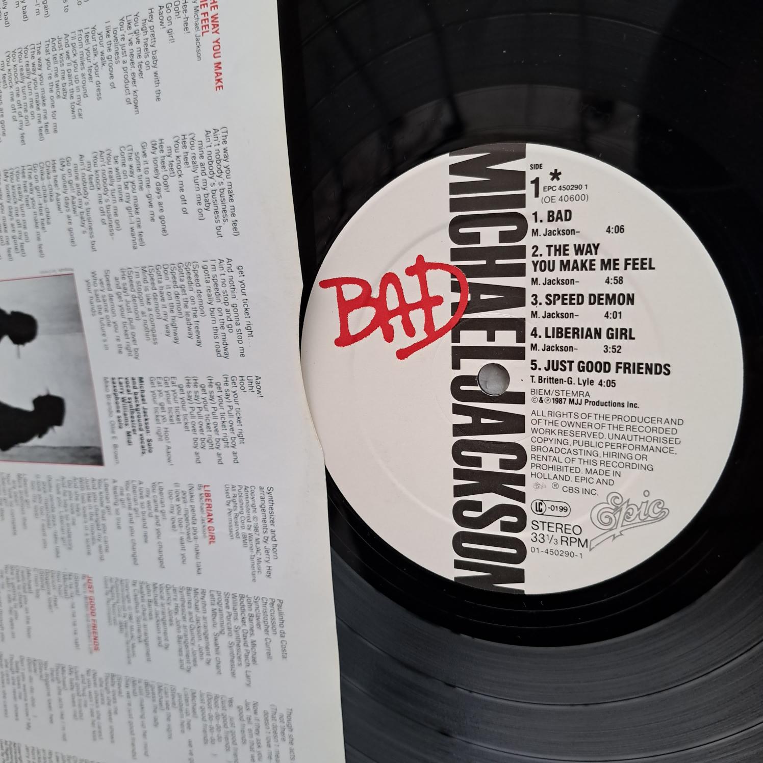 Michael Jackson – Bad Disc VINIL LP VG VG+ - imagine 4