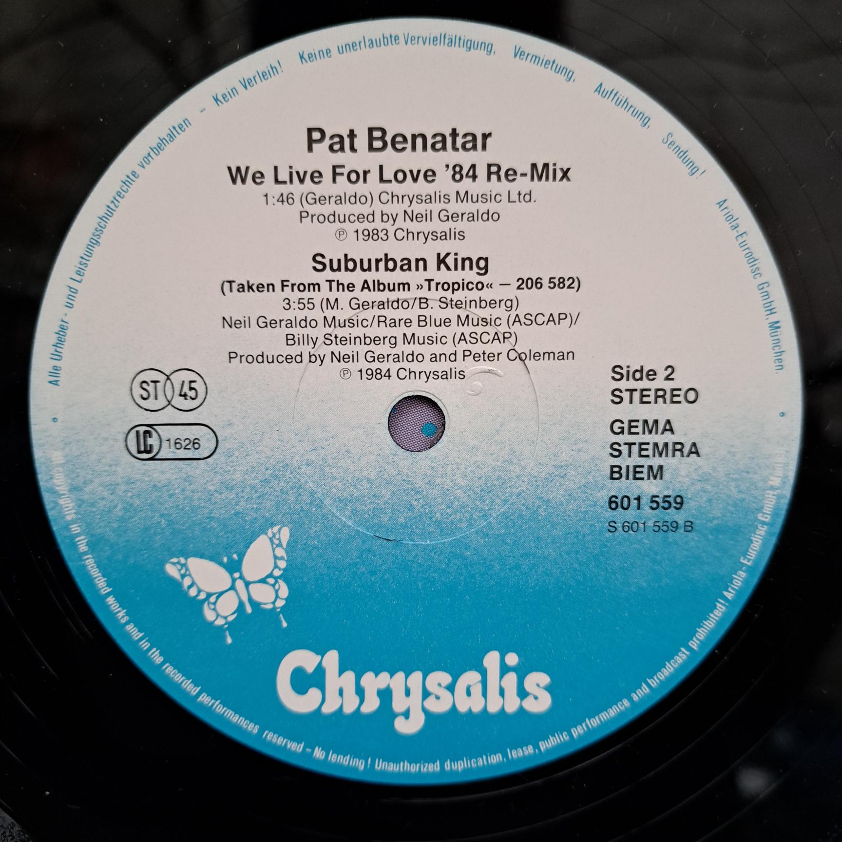 Pat Benatar – We Belong Disc VINIL MAXI VG VG+ - imagine 3