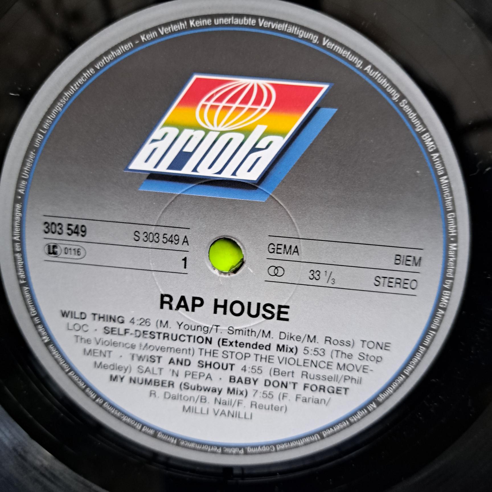 Rap House Disc VINIL LP VG+ Ice T , Salt 'N' Pepa, Tone Loc, Milli Vanilli, Monie Love, Stetsasonic, Stereo MC's, Wee Papa Girl Rappers, - imagine 2