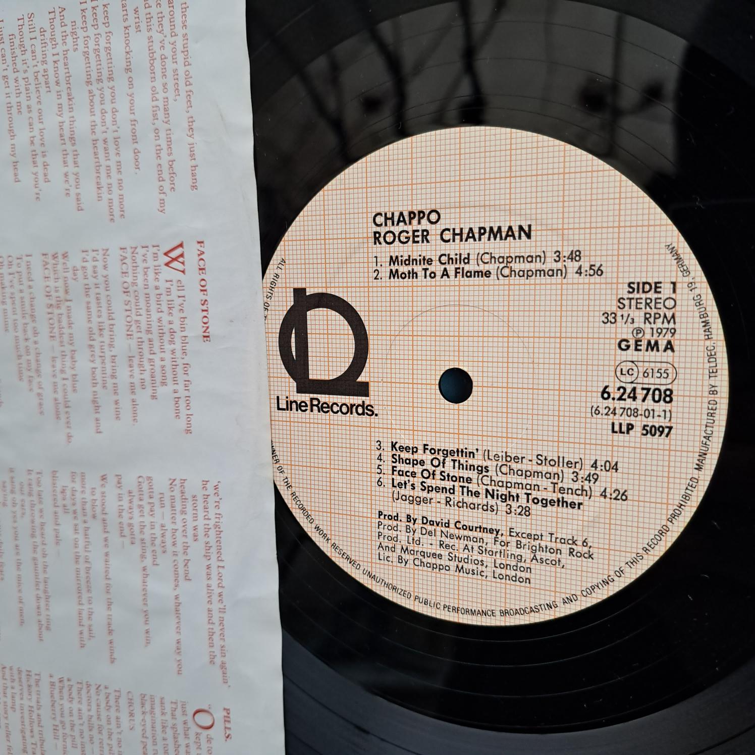 Roger Chapman – Chappo Disc VINIL LP VG VG+ - imagine 3