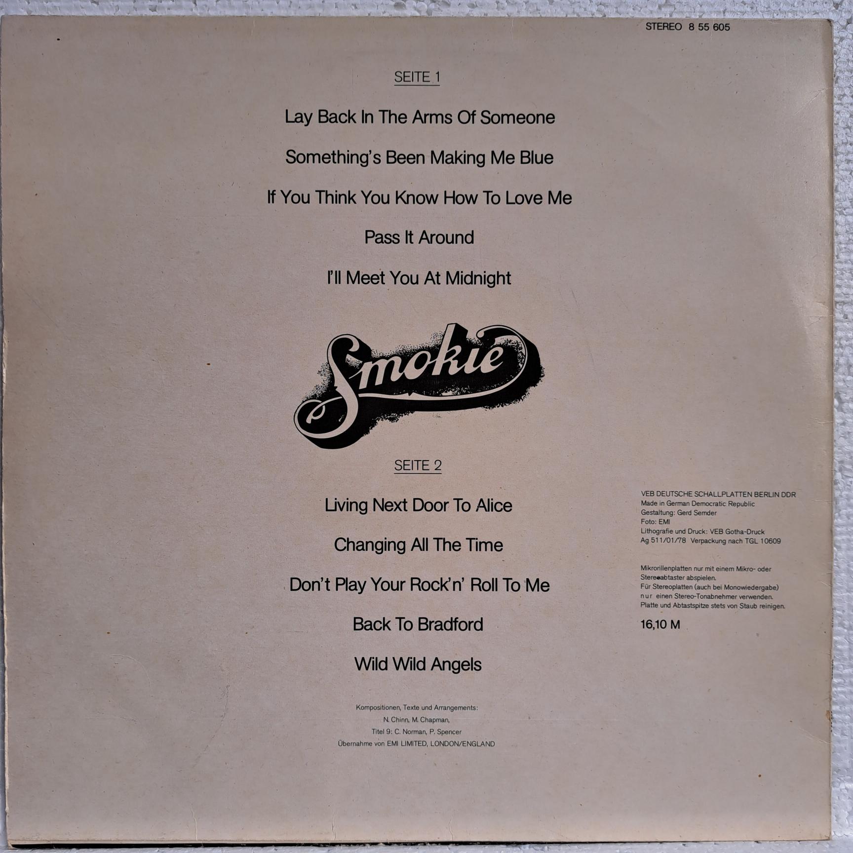 Smokie – Smokie Disc VINIL LP VG+ - imagine 3